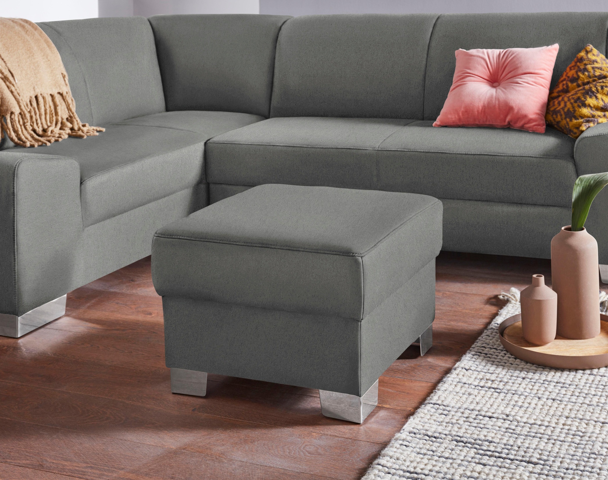 DOMO collection Hocker »Anzio«, wahlweise mit Federkern