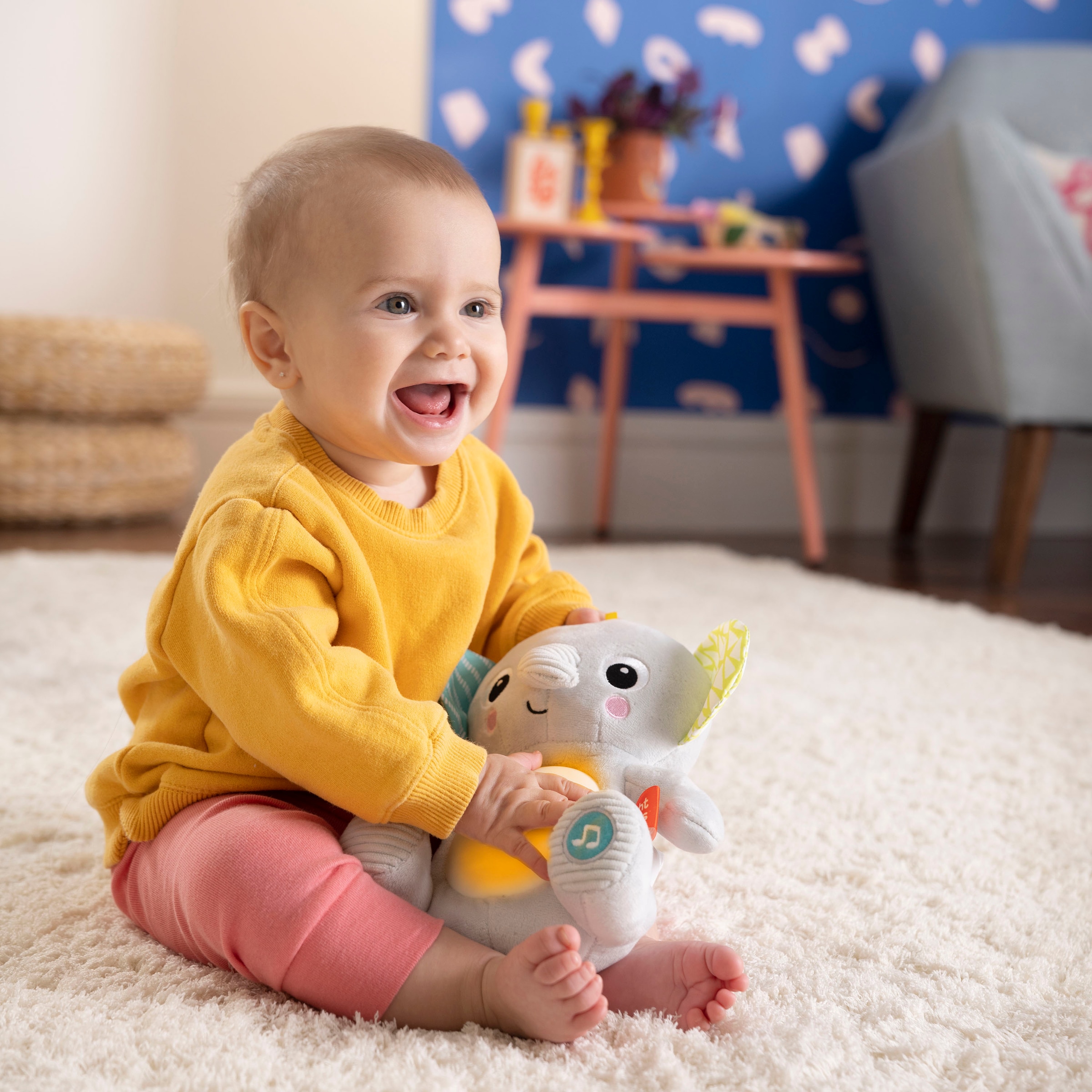 Bright Starts Plüschfigur »Hug-a-bye Baby™ Musical Light Up Soft Toy​«, mit Licht und Soundeffekten