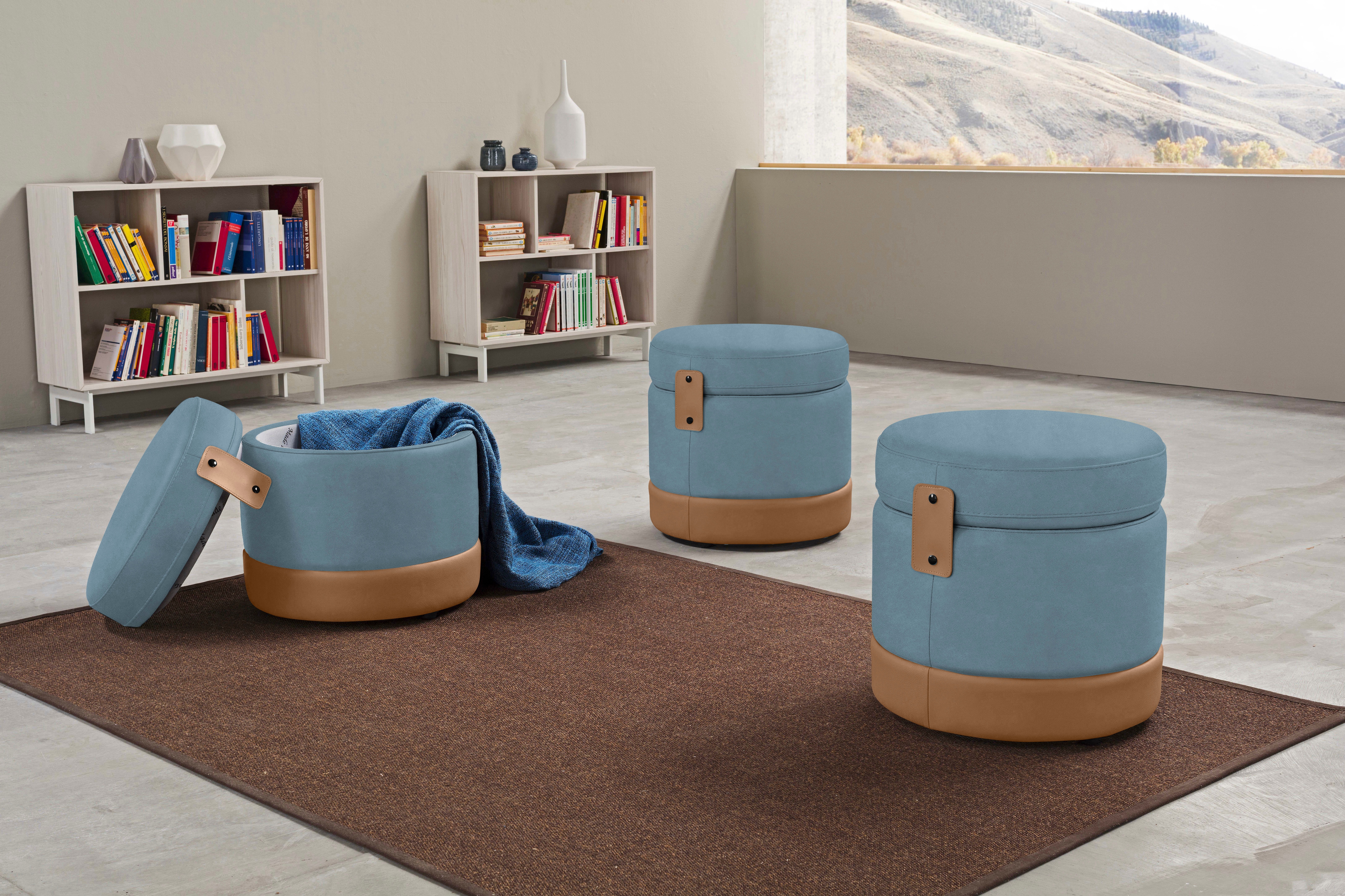 Egoitaliano Hocker "Tonder, Designhocker als Blickfang mit tollen Details, B/T 50/50cm" inkl. praktischem Stauraum als funktionale Stauraummöglichkeit