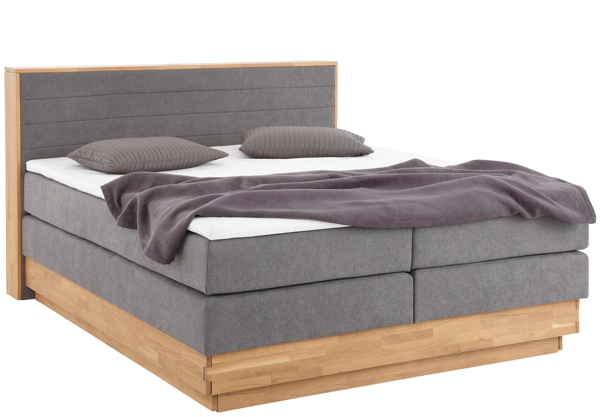 Home affaire Boxspringbett "Cavan" Eiche, inkl. Bettkasten & Topper, versch günstig online kaufen