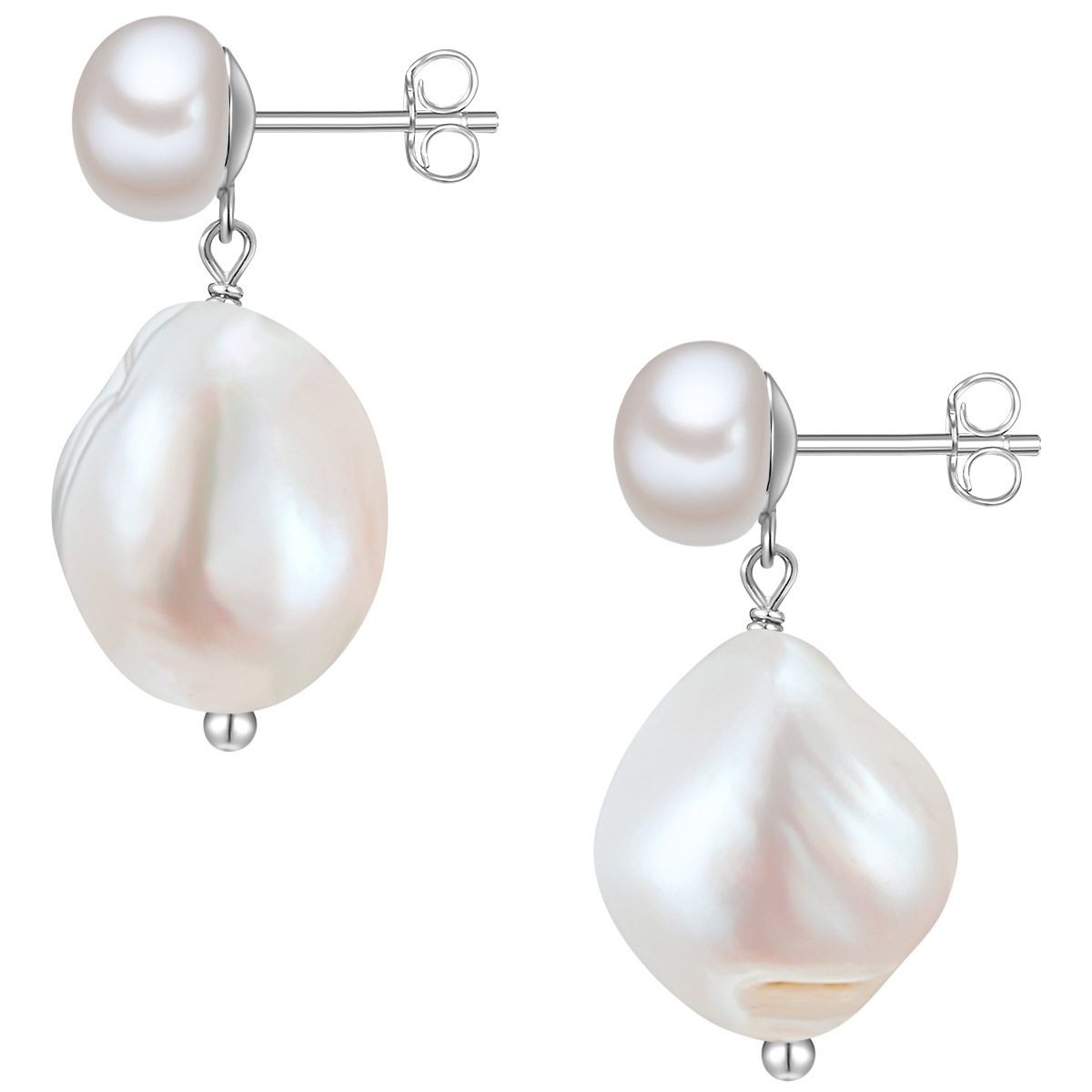 GLANZSTÜCKE MÜNCHEN GSM1531 Drop Earrings White 2