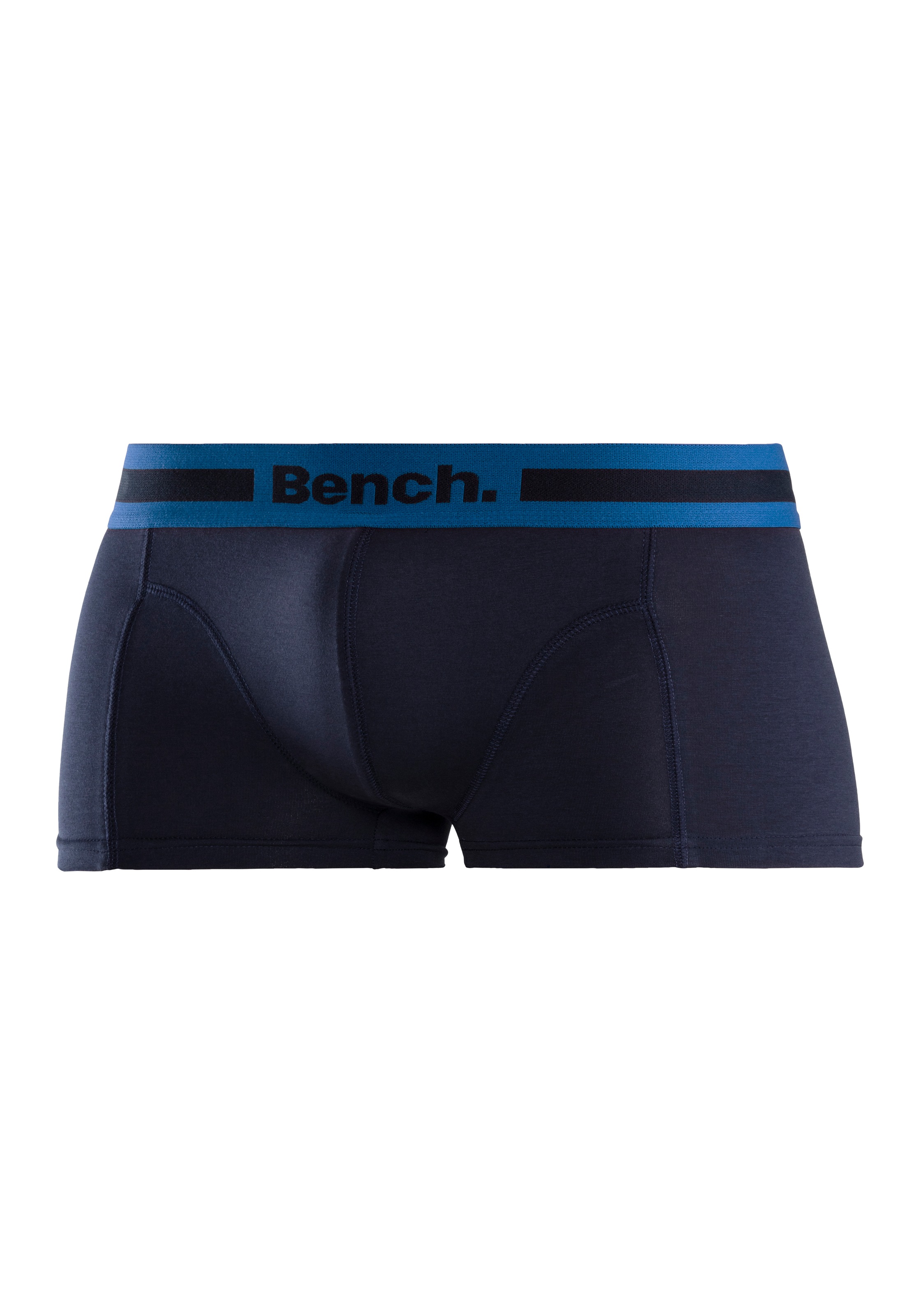 Bench. Boxershorts, (Packung, 4 St.), in Hipster-Form mit Overlock-Nähten vorn