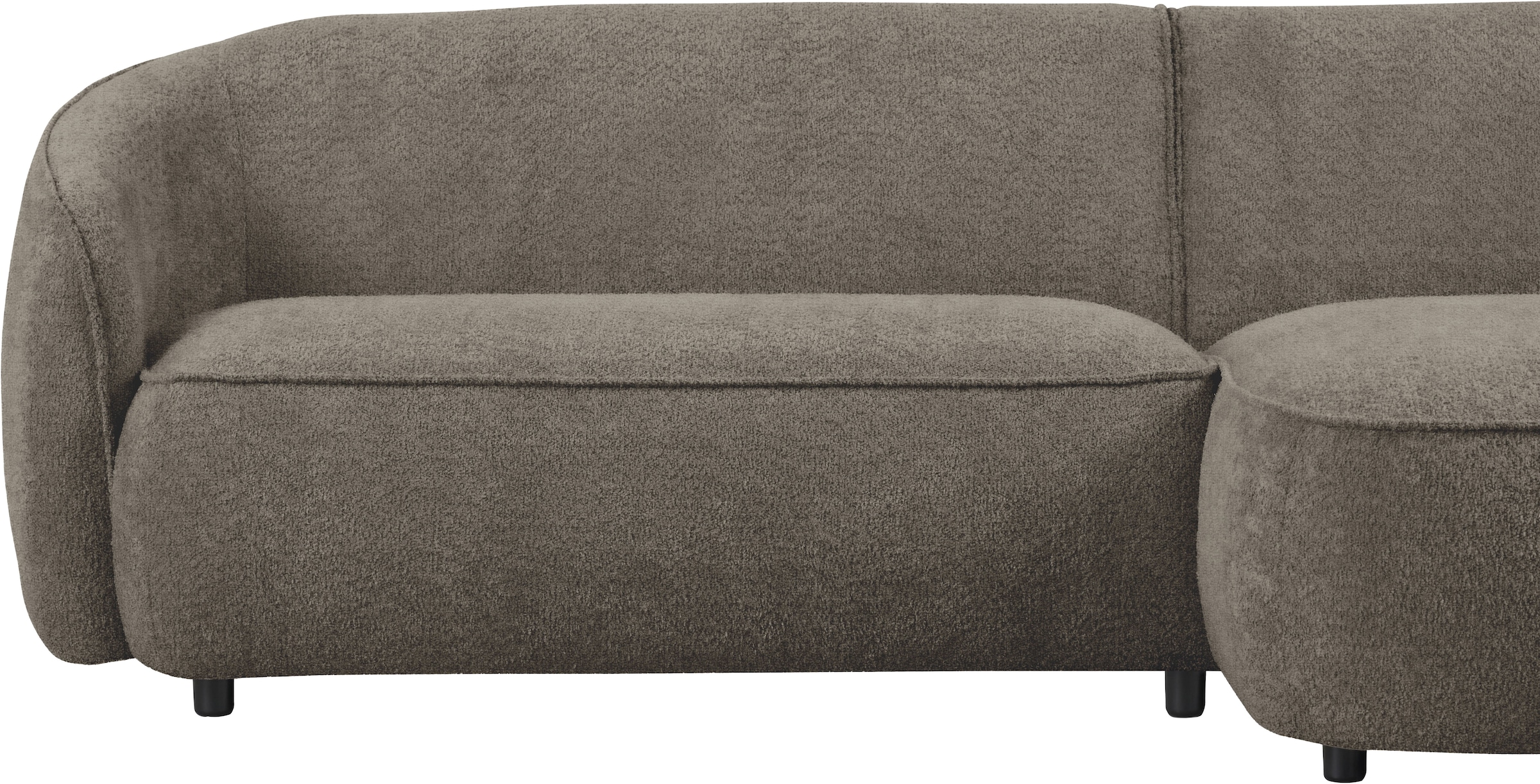 INOSIGN Ecksofa »Cosigo«, Breite 246 cm, 2 Chenille-Stoffe zur Auswahl, mit Kaltschaum