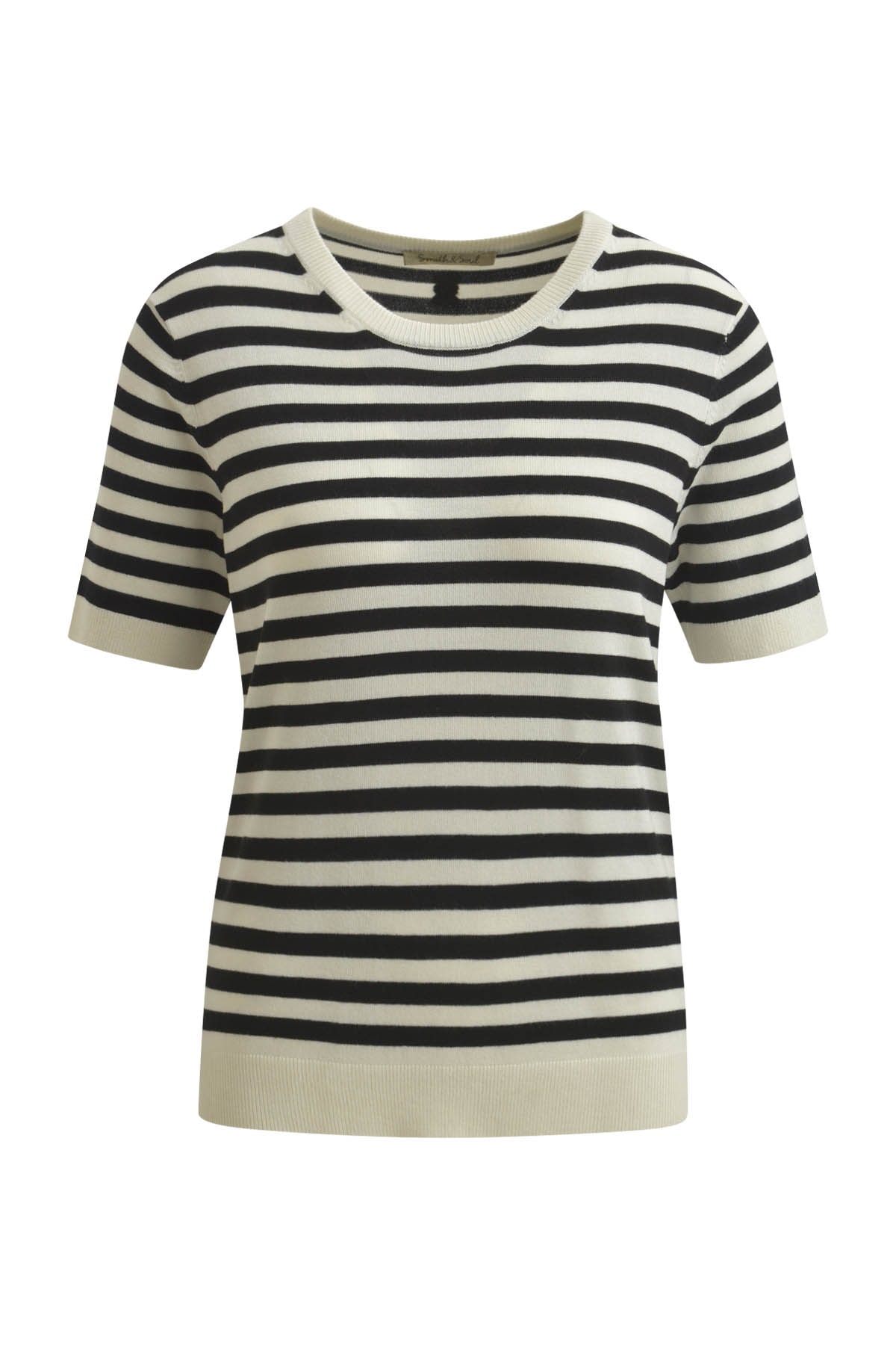 Smith & Soul Kurzarmpullover mit Rundhals, Viskosemix
