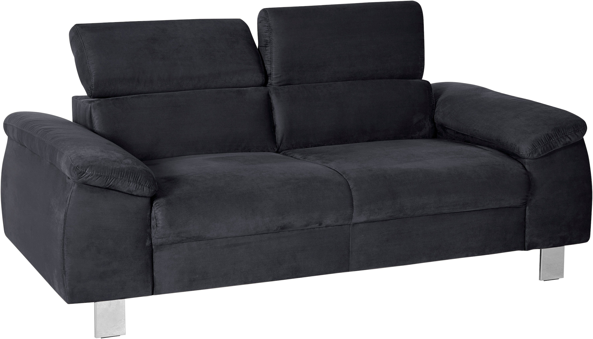 COTTA Polstergarnitur »Komaris, B: 177 bzw. 100 cm« Set,  Set: 2er-Sofa & Hocker, mit Kopfteilverstellung