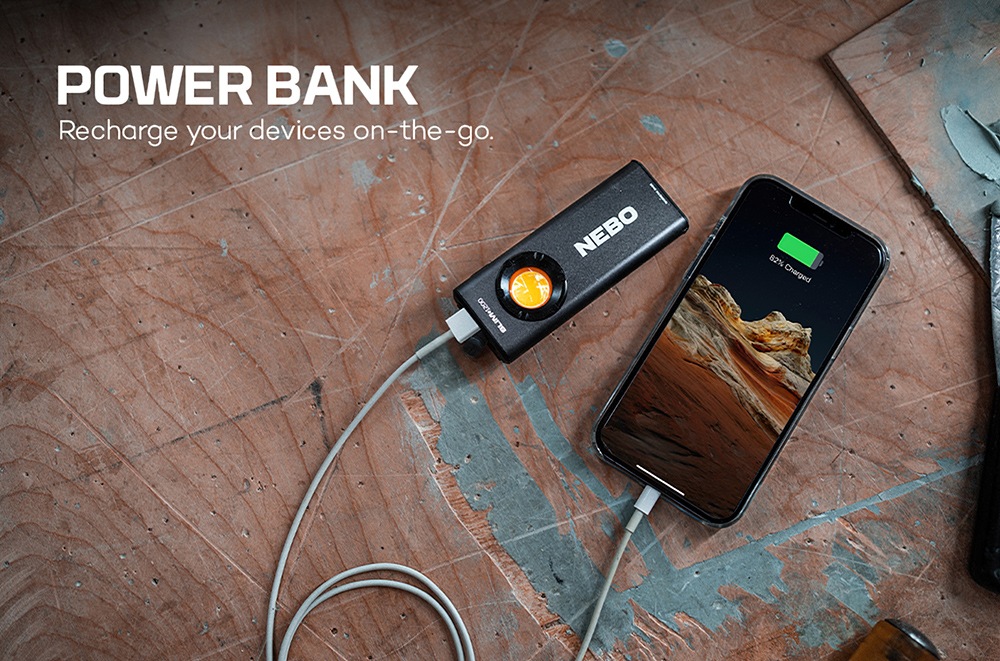 NEBO LED Taschenlampe »Nebo SLIM+ 1200« Set, Taschenlampe inkl. Ladekabel, 2 Stk. tlg.