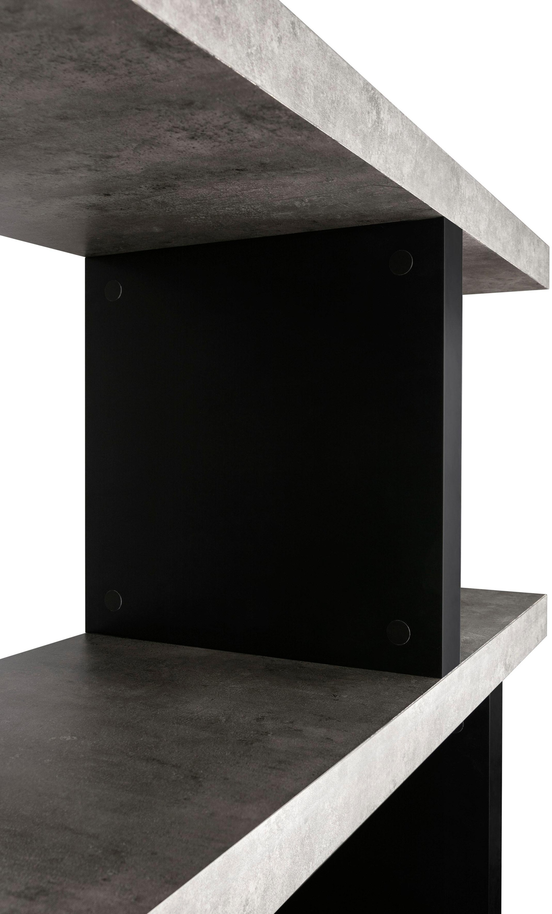 TemaHome Mehrzweckregal »Step«, in moderner Beton- und Rahmenoptik, Breite 163 cm