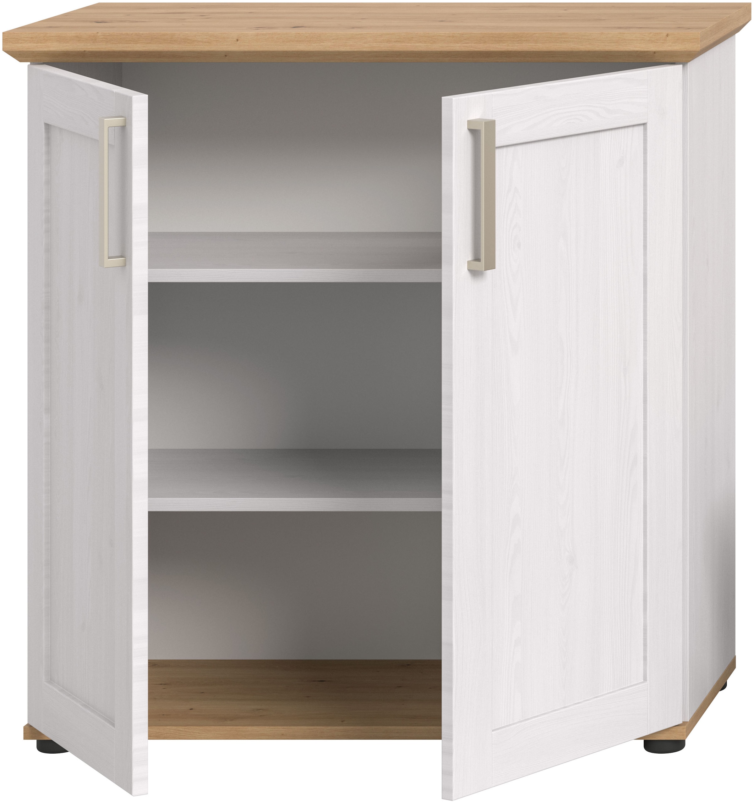 Home affaire Kommode »Cosenza«, Cosenza Highboard 88 cm, 2 Türen, 3 Fächer, Wohnzimmer