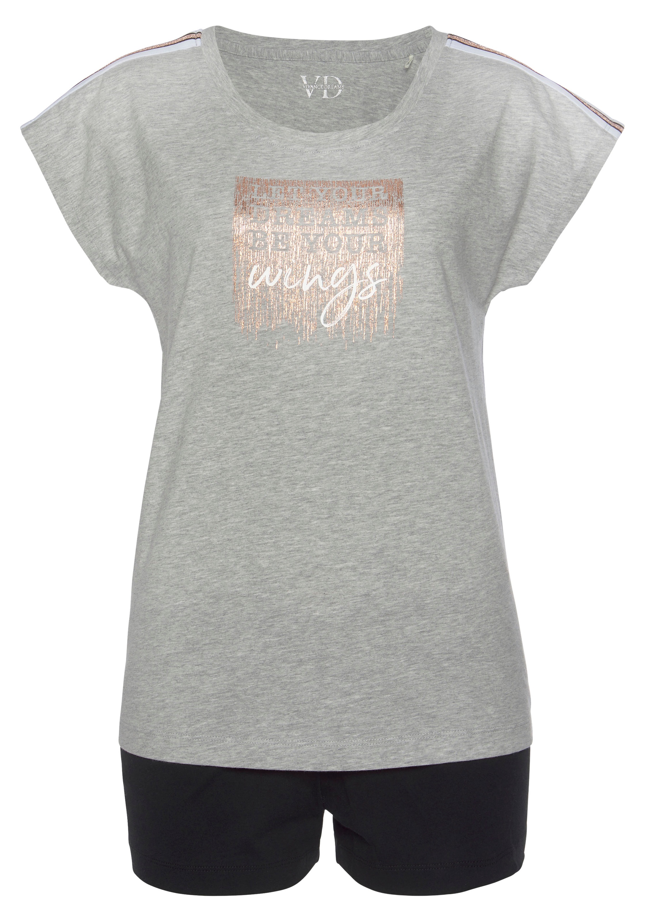 Vivance Dreams Shorty 2-teilig, 2 tlg. mit Folien-Print günstig online kaufen