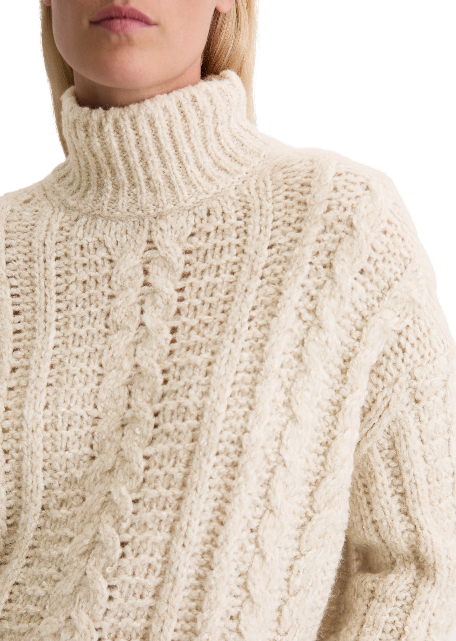 Marc O'Polo Stehkragenpullover »aus Alpakawolle-Baumwolle-Merinowolle-Mix«