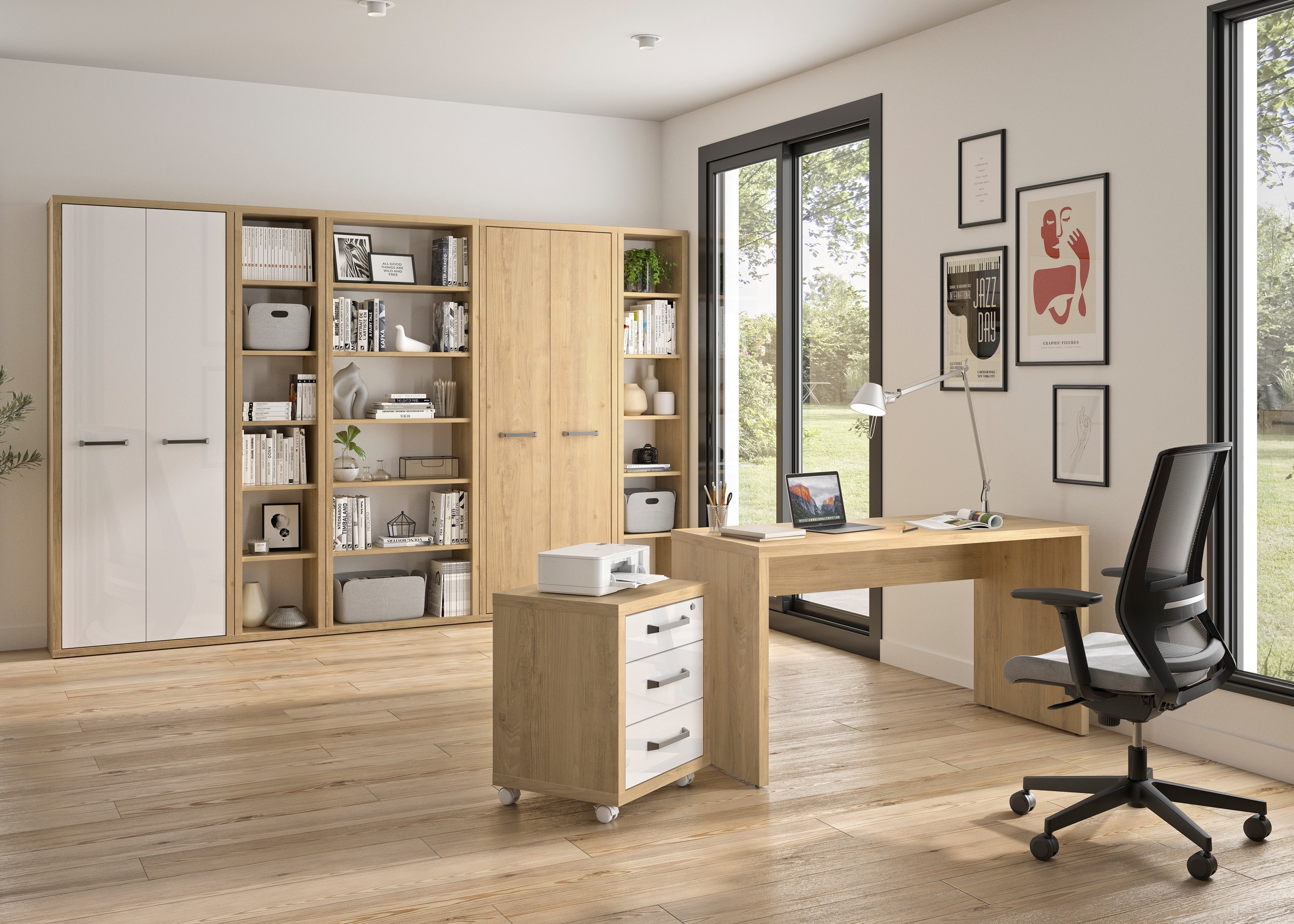 Schreibtisch GAMI "Elio", braun (kastanie natur, kastanie natur, kastanie natur), B:136cm H:75cm T:60cm, Tische, Schreibtisch, Kollektion in edles Design 3