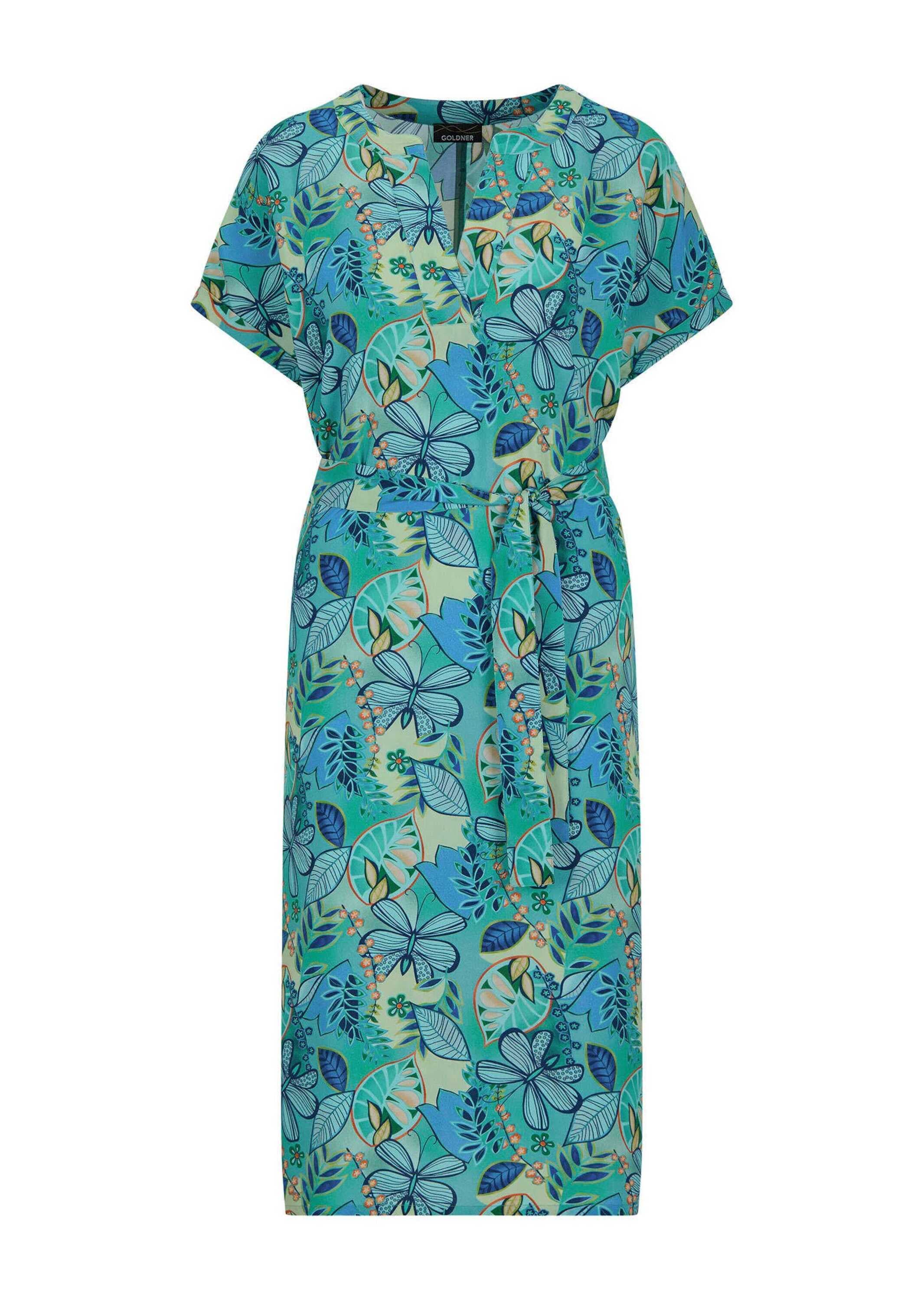 GOLDNER Sommerkleid "Viskosekleid mit floralem Muster" seitliche Eingriffts günstig online kaufen