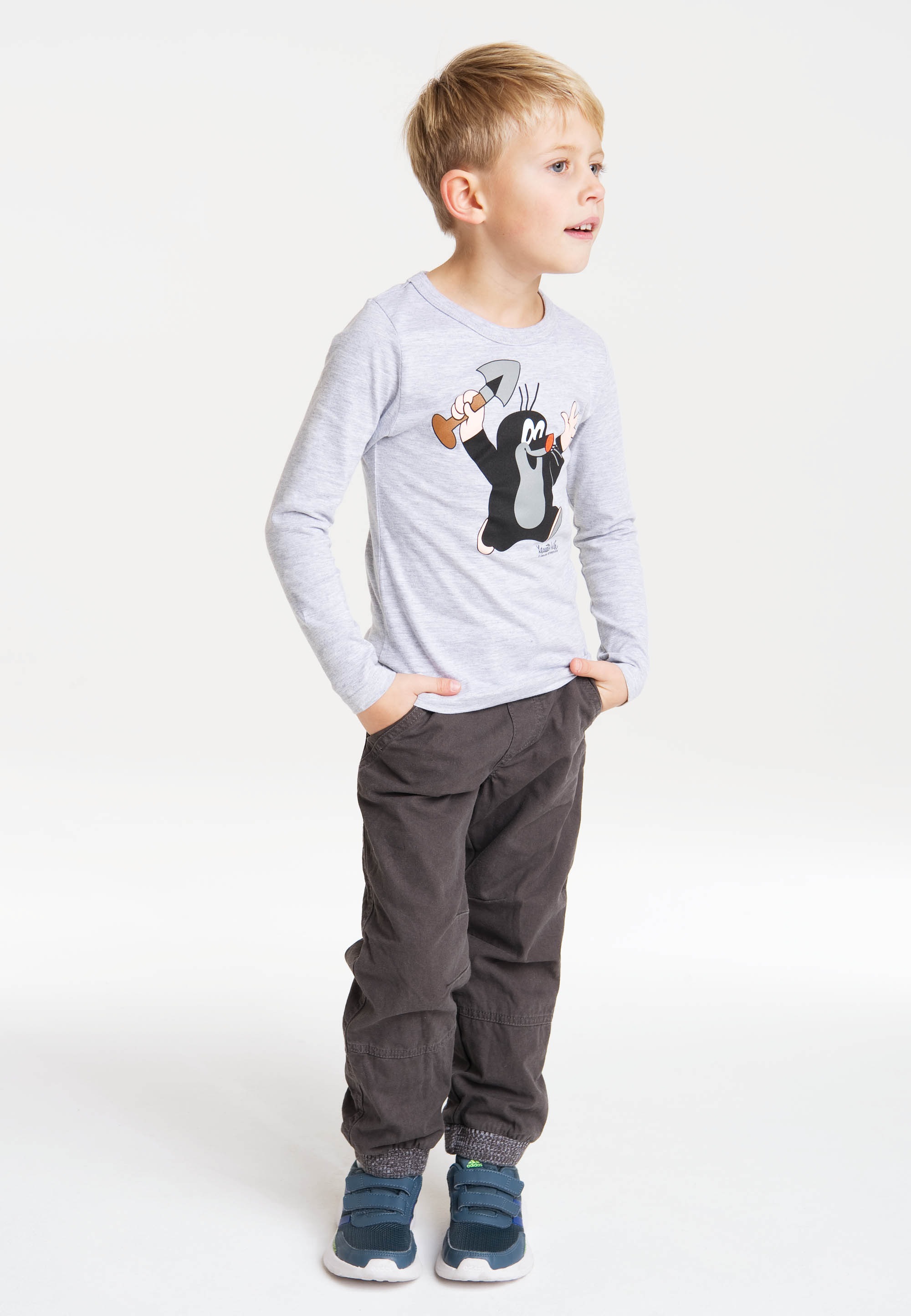 LOGOSHIRT Langarmshirt »Der kleine Maulwurf - Juhu«, mit Der kleine Maulwurf-Aufdruck