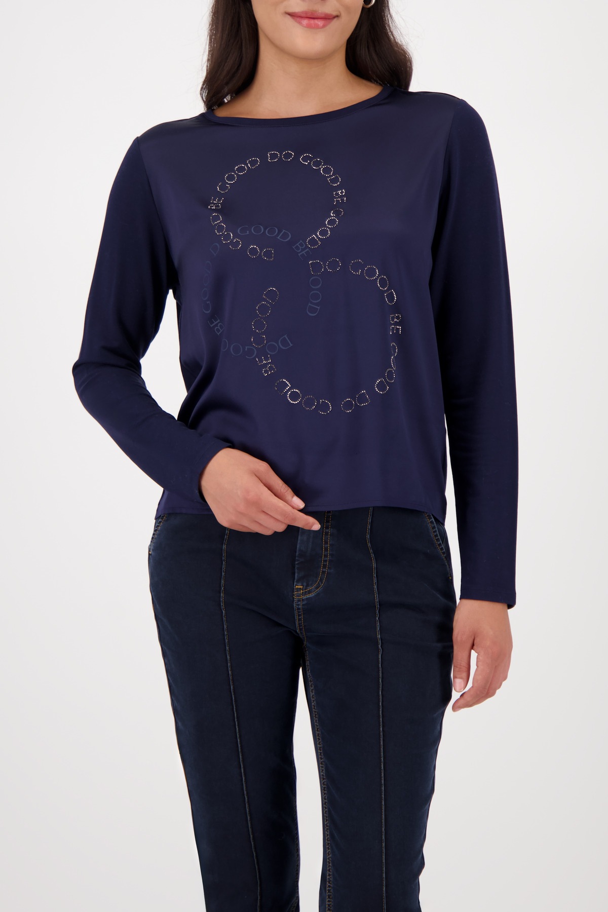 Monari Schlupfbluse, mit Folienglanzdruck günstig online kaufen