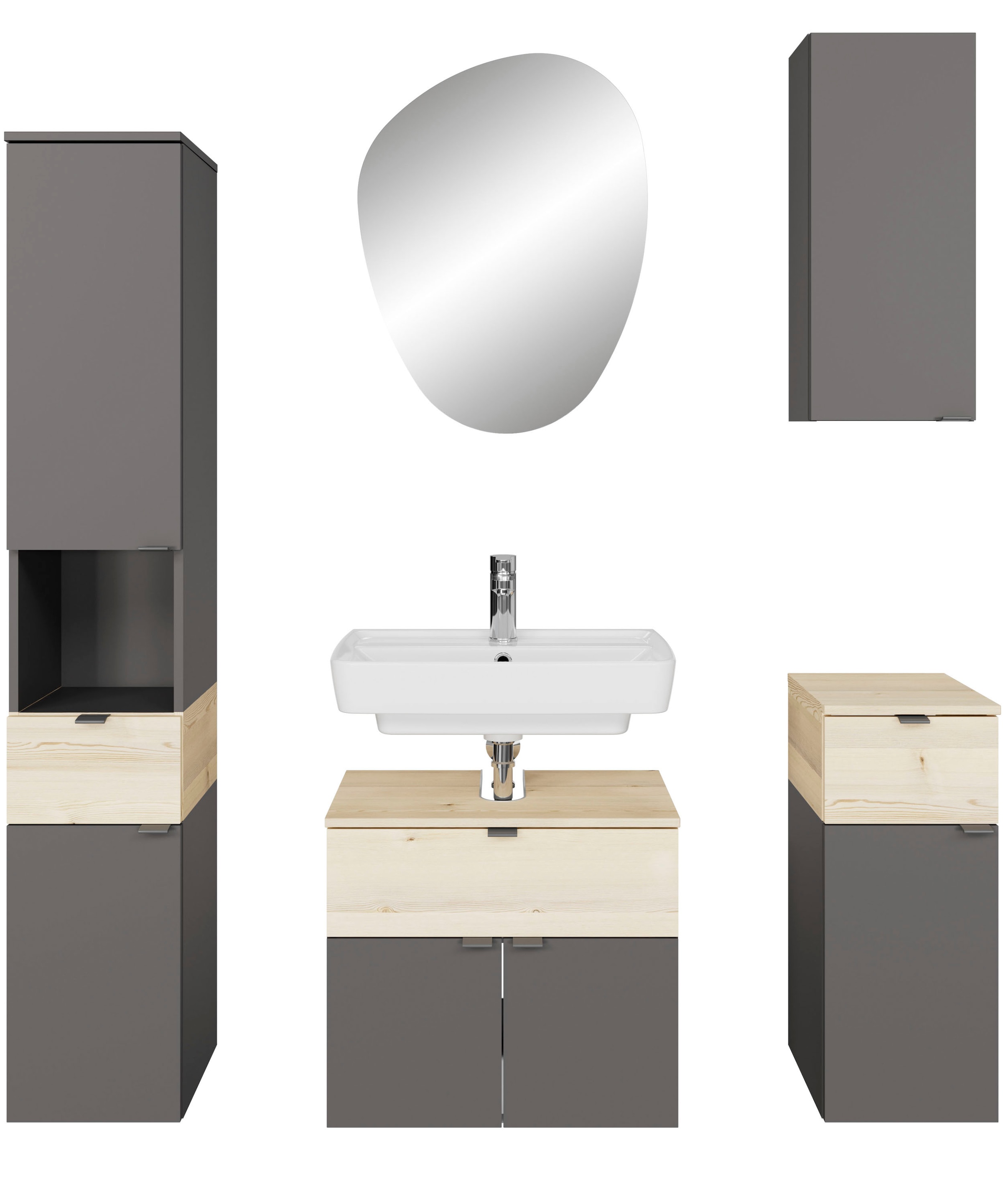 Saphir Badmöbel-Set »Quickset 394«, (Komplett-Set, 5 St.)
