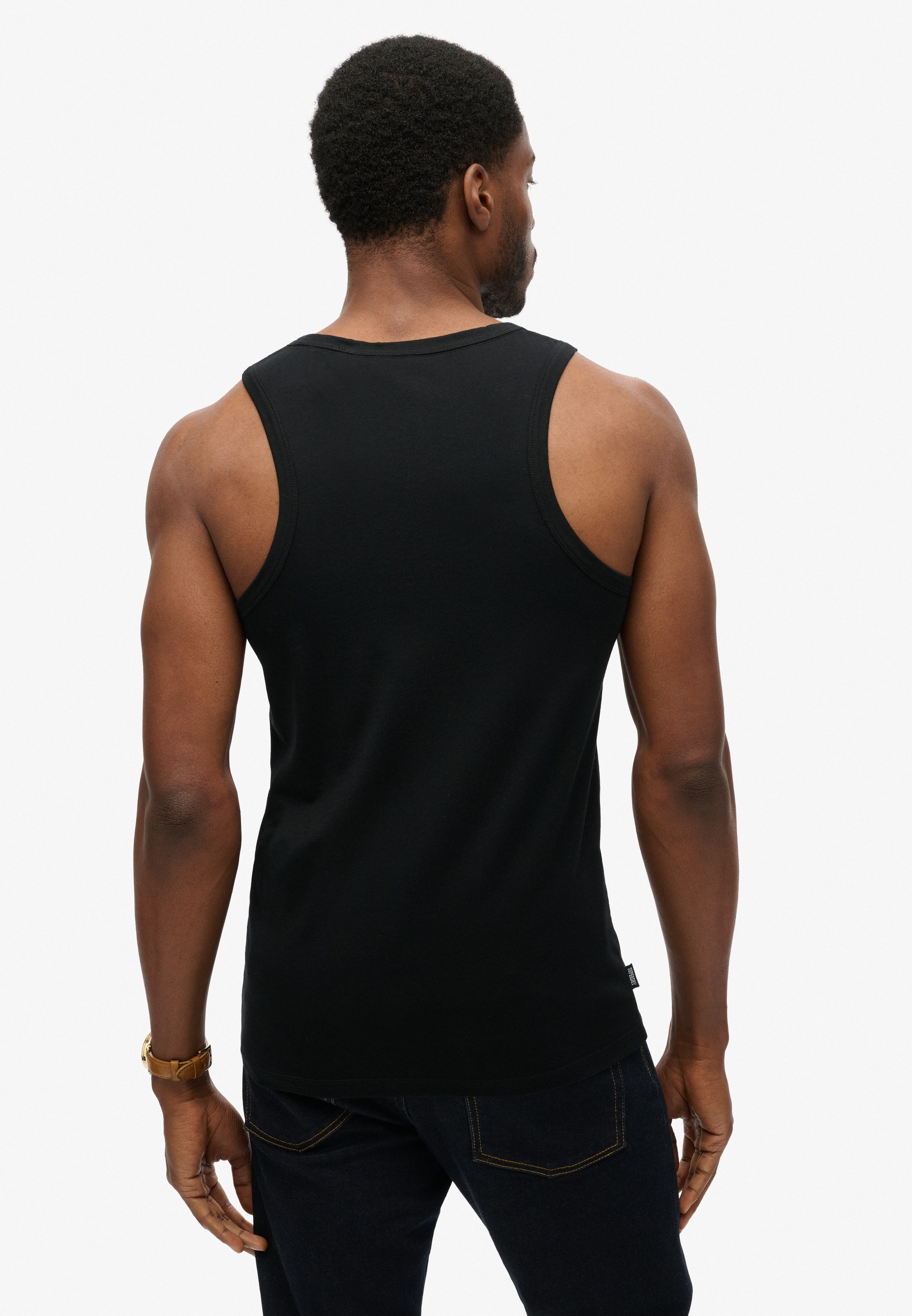 Superdry Essential Logo Vest UB Tank Top Black L 2
