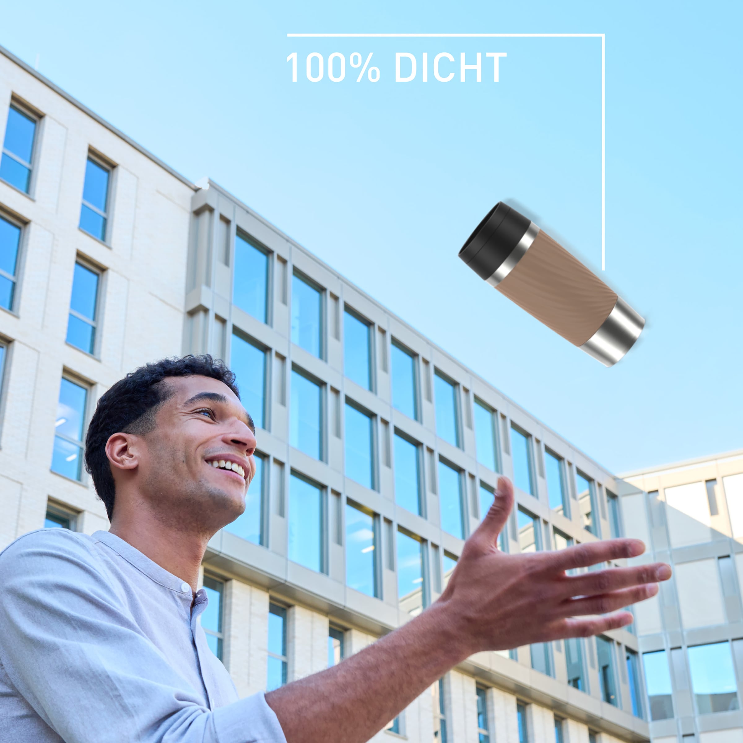 Emsa Thermobecher »Travel Mug Classic Twist« 0,36 Liter, Comfort-Schraubverschluss, Quick-Press, auslaufsicher