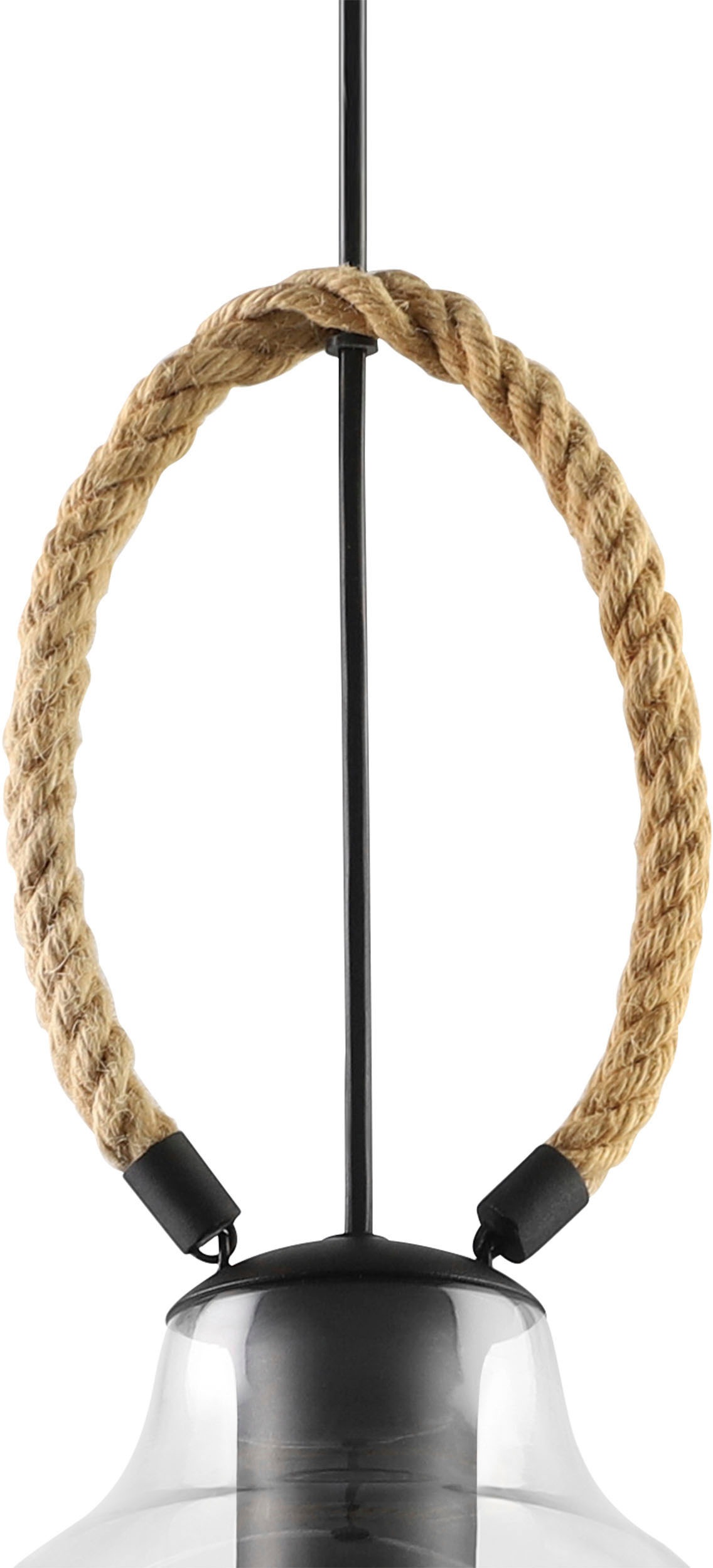 EGLO Hängeleuchte »RODING« E27 1 Stk. Hängeleuchte in schwarz und braun aus Stahl, Holz  -  exkl. E27 - 40W