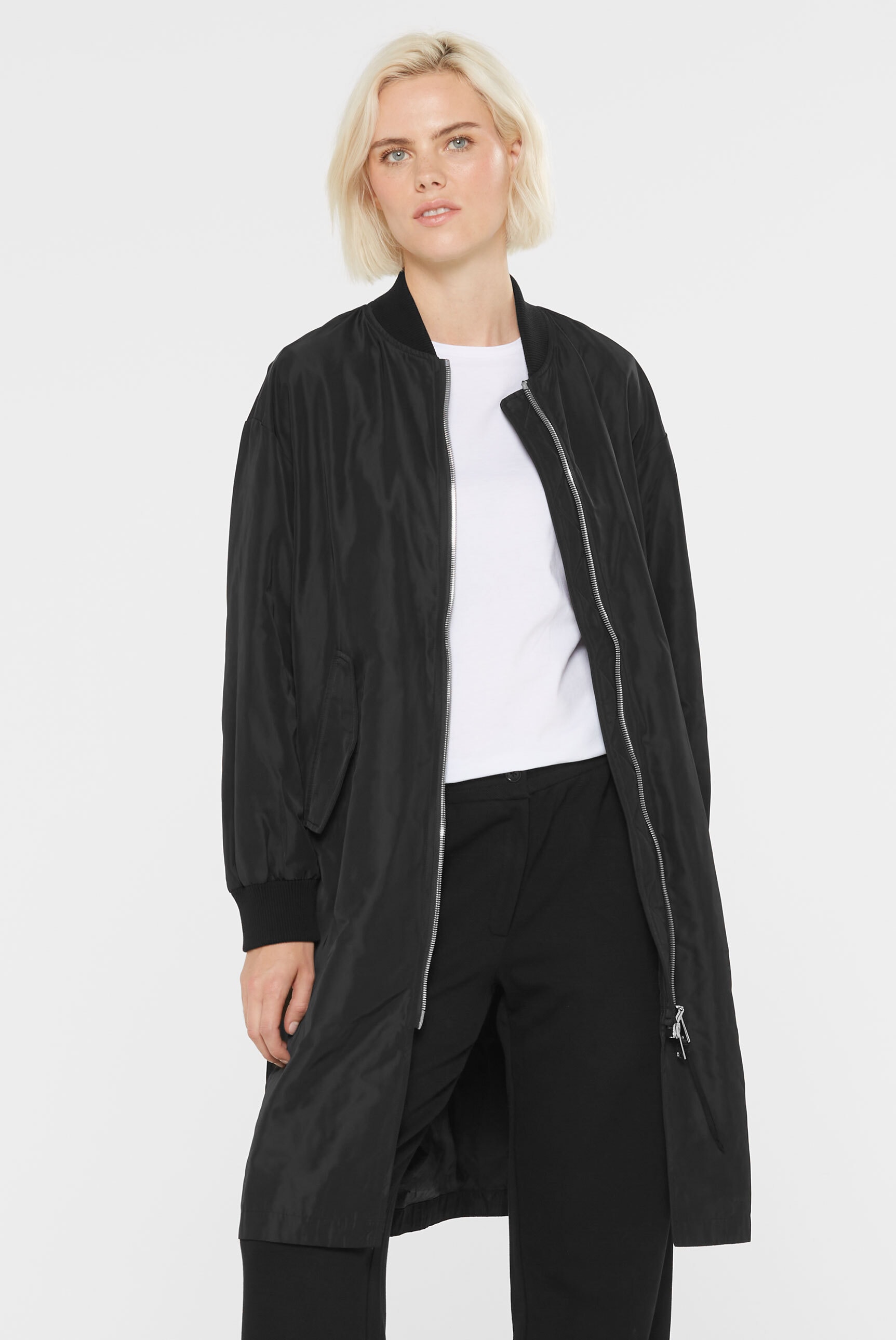 SENSES.THE LABEL Langjacke, ohne Kapuze, mit Two-Way-Zipper