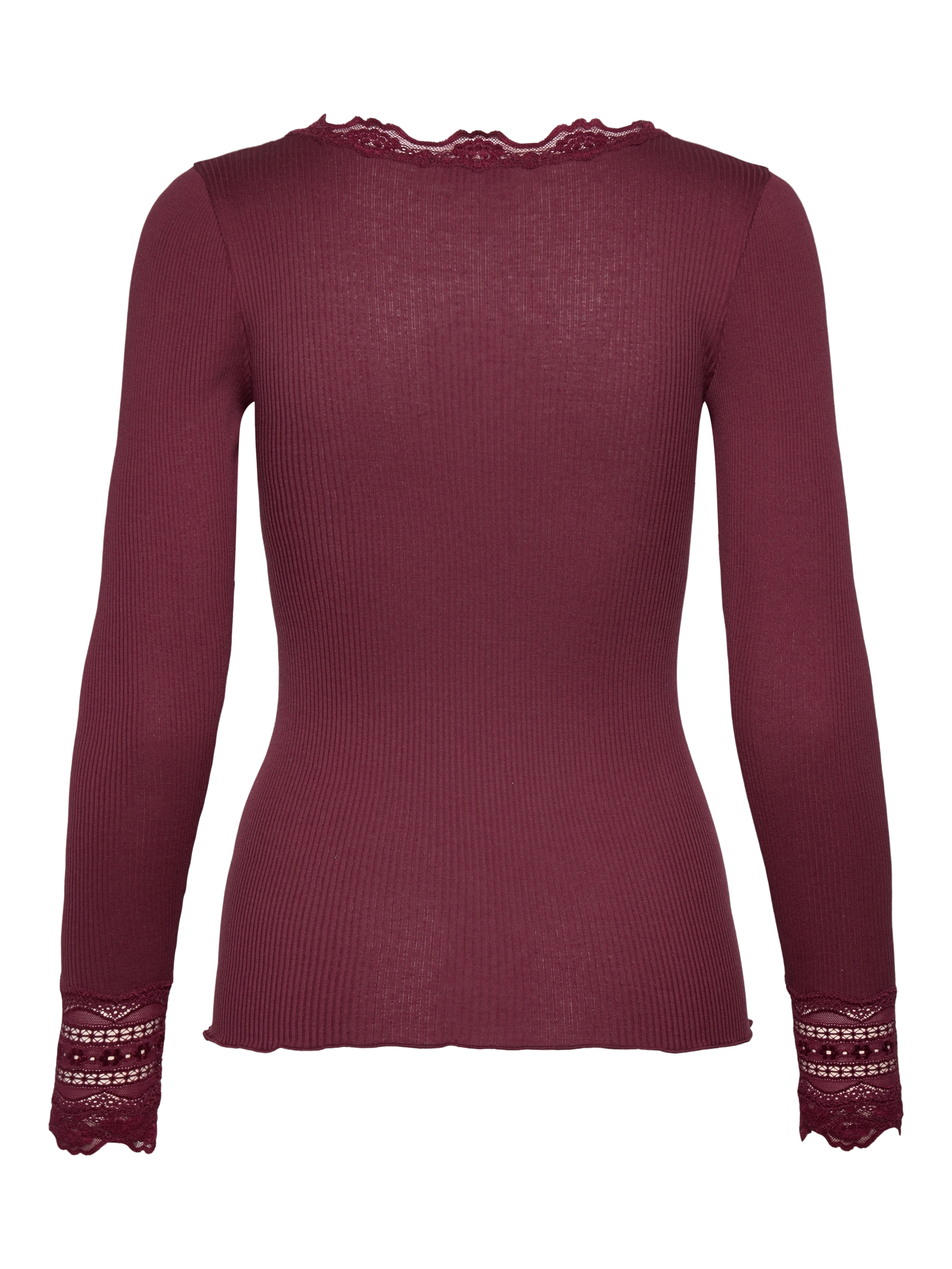 rosemunde Langarmshirt »Benita Silk Blouse mit Seide« Langarm, mit Spitze, feminin, bequem, Seiden- Baumwollmischung