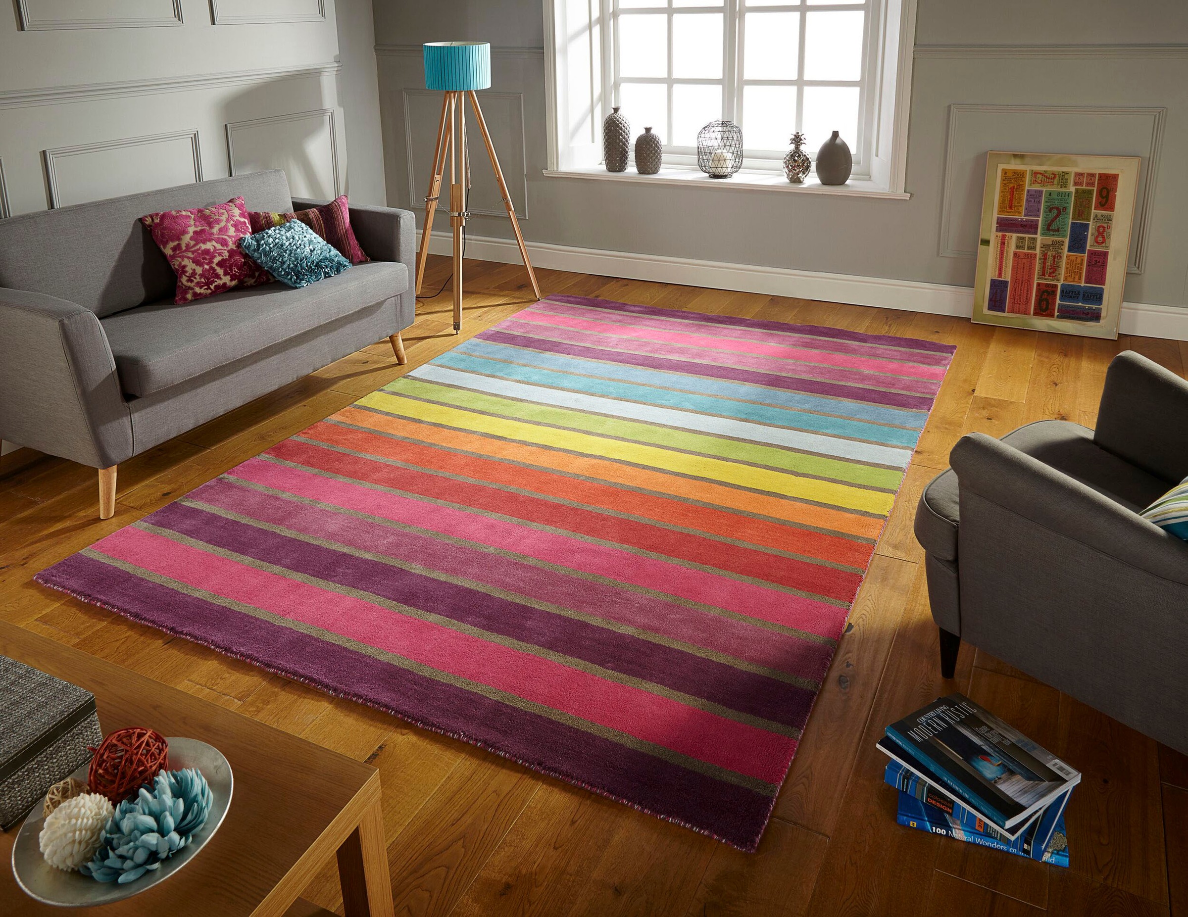 FLAIR RUGS Wollteppich "Candy" rechteckig 10 mm Höhe aus 100% Wolle, Design günstig online kaufen