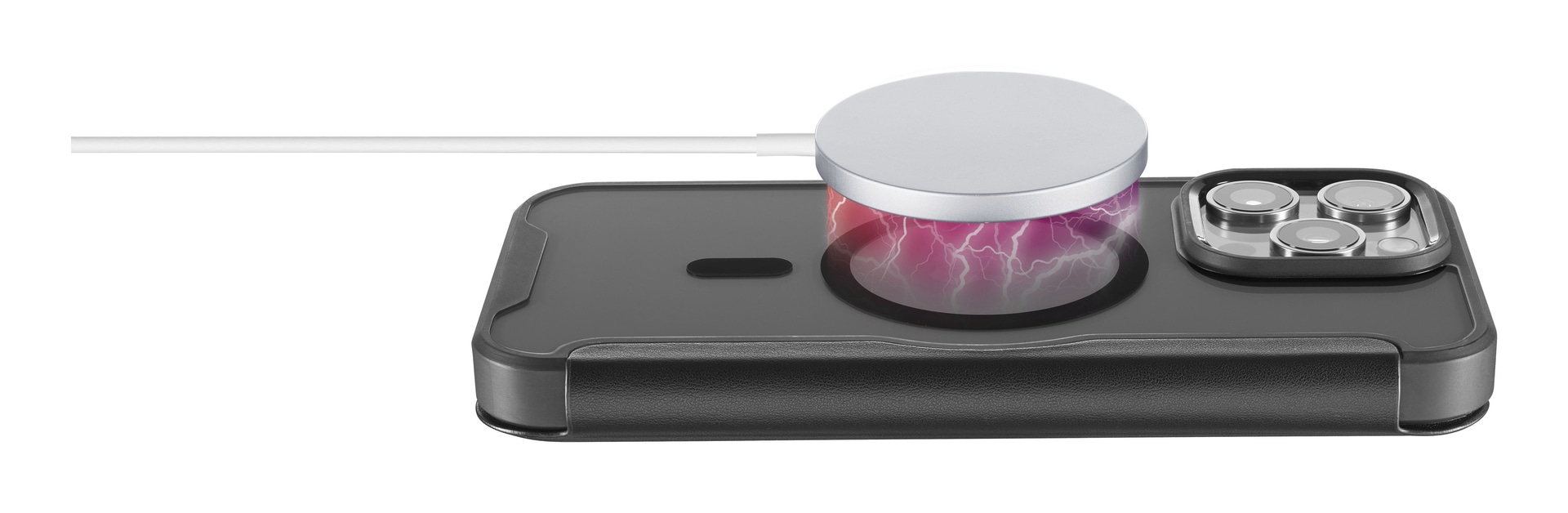 Cellularline Flip Case »Book Case Daily MAG für Apple iPhone 16 Pro«, Bookcover, Schutzhülle, Handyschutzhülle, Case, Schutzcase, stoßfest