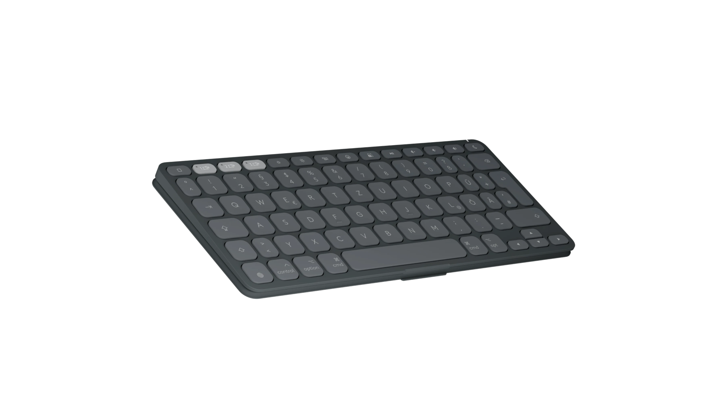 Logitech Gaming-Tastatur »Keys-To-Go 2 - GRAPHITE - DEU - BT - N/A - WESTMID-511-APPLE«, Bluetooth Low Energy technology