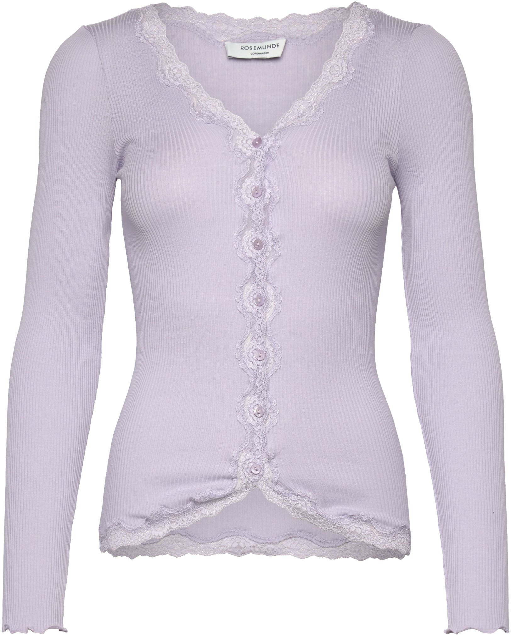 rosemunde Strickjacke "Babette Silk Cardigan" Vintage-Spitzenbesatz, Perlmu günstig online kaufen