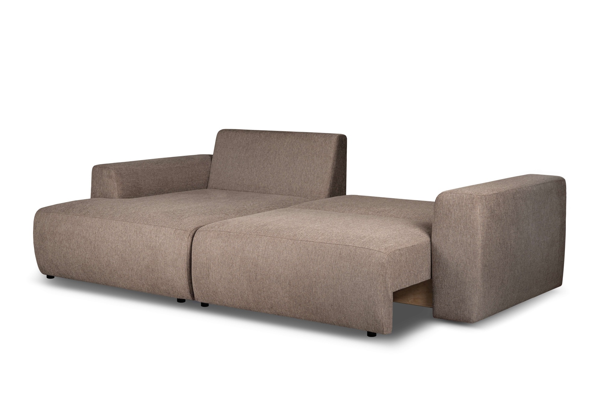 andas Schlafsofa »Noord Schlafecksofa, Breite 250 cm« Cord, Struktur, Webstoff, mit Wellenunterfederung, Massivholzrahmen