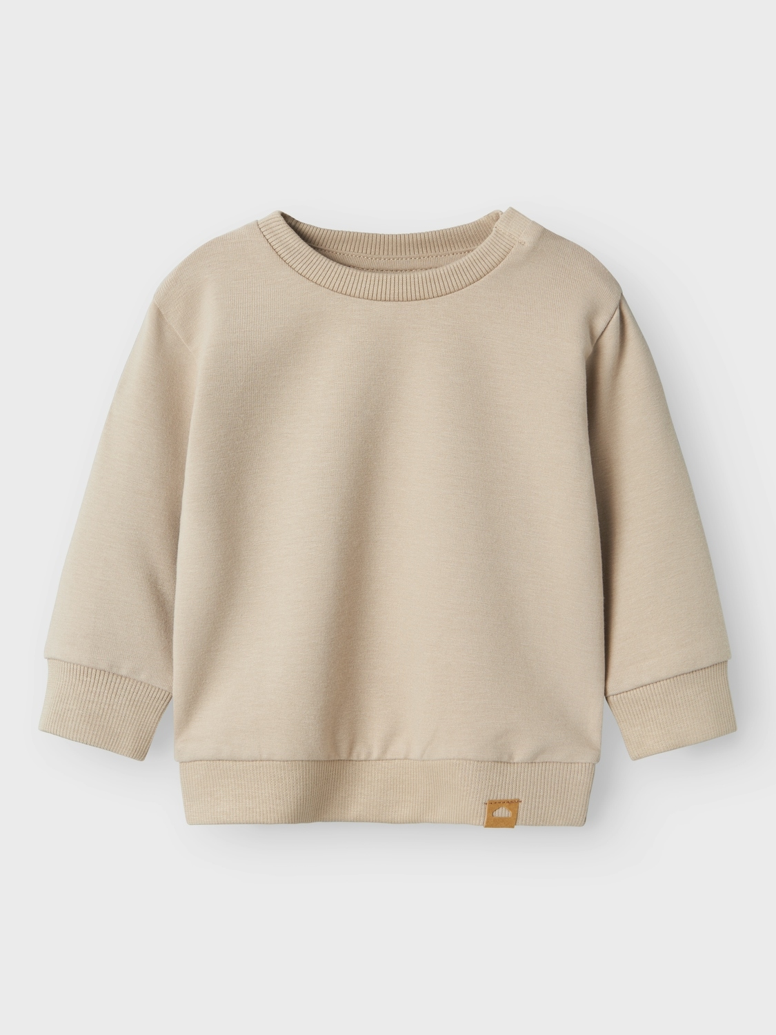 NAME IT Mädchen Sweatshirt "NBNTAKKI für Mädchen und Jungen mit Druckknopf und Stretch", beige, Gr. 86, unifarben, Sweatware, Obermaterial: 95%
