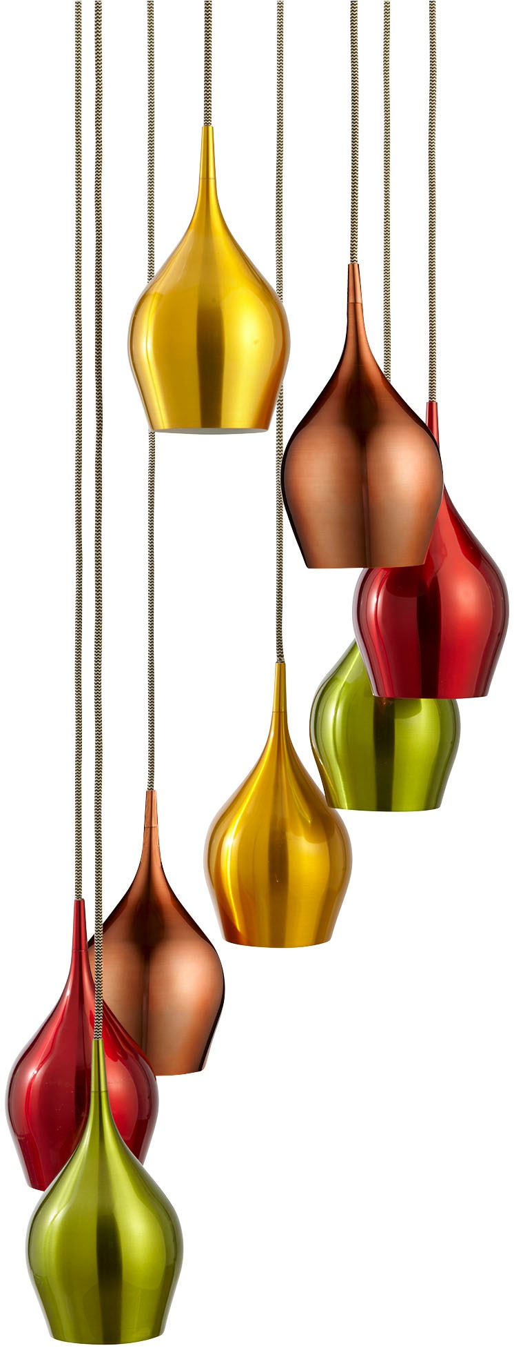 Searchlight Hängeleuchte »Hängeleuchte Vibrant, 8-flammig« E14 1 Stk. Metallic-Glanzeffekt