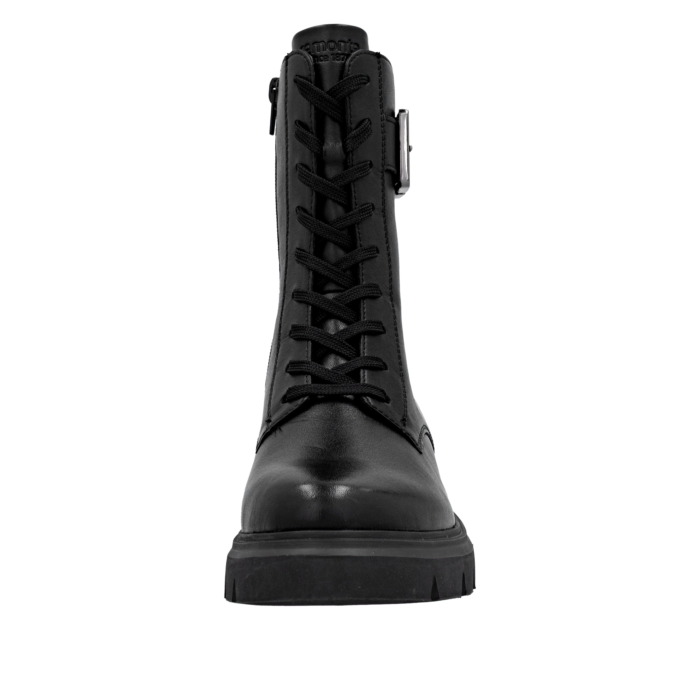 Remonte Schnürboots, Stiefelette, Boots, Profilsohle, Blockabsatz mit Zierschnalle