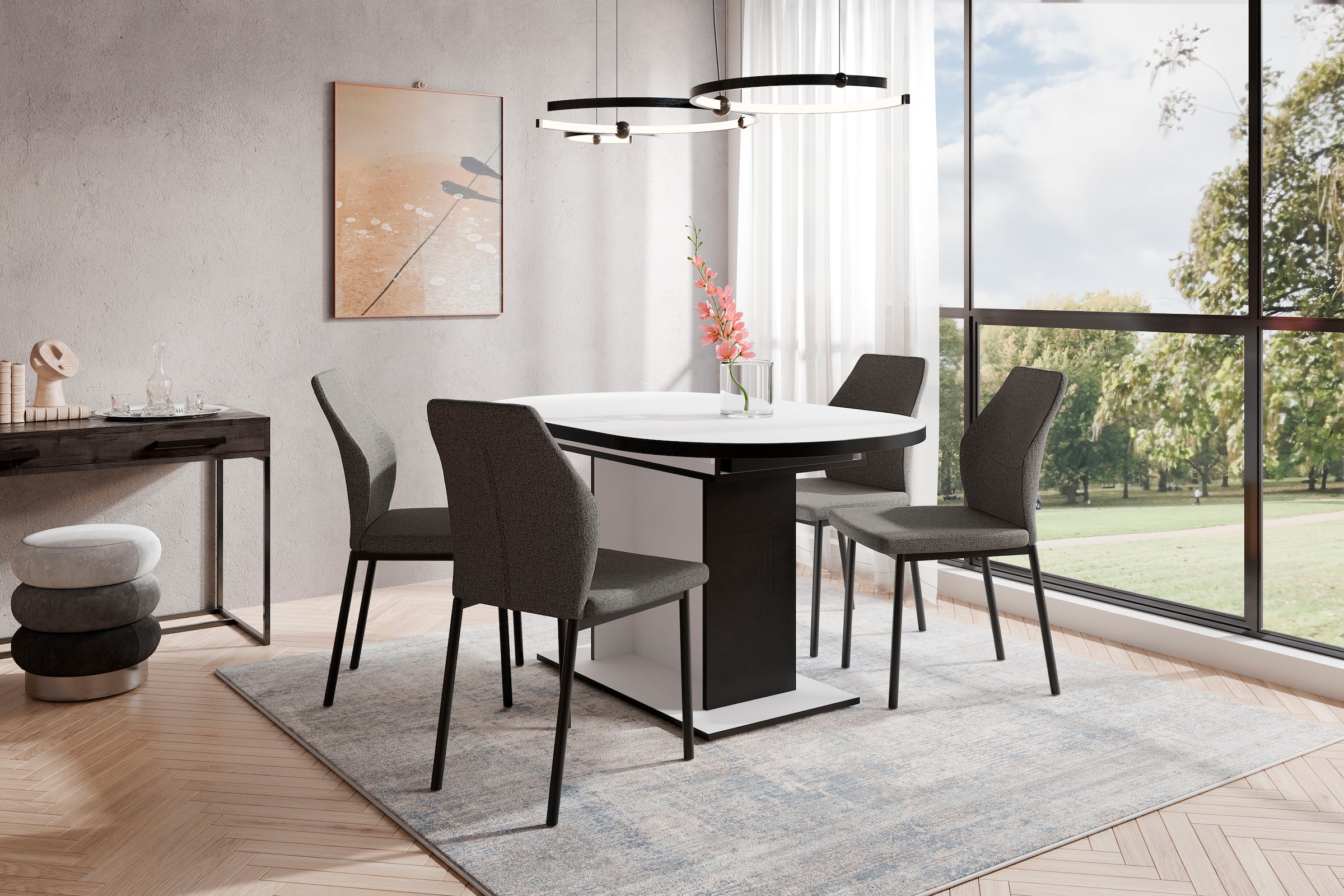 Home affaire Esstisch »Basel«, pflegeleichter Tisch, 140cm auf 180cm ausziehbar, verschiedene Farben