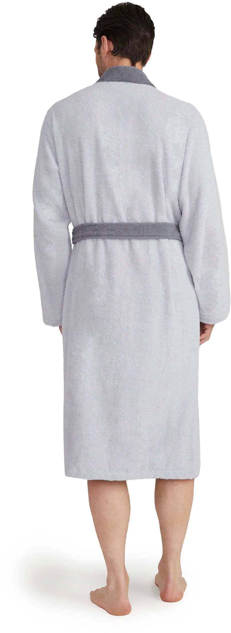 Möve Unisex-Bademantel »Superwuschel Kimono mit Blende«, (1 St.), ideal für Sauna & Spa, Hotelbademantel