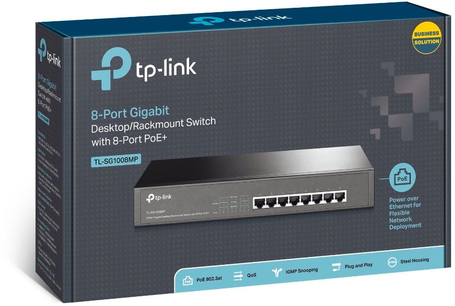 TP-Link Netzwerk-Switch »TL-SG1008MP 8-Port Gigabit PoE+ Switch«, (1 St.)