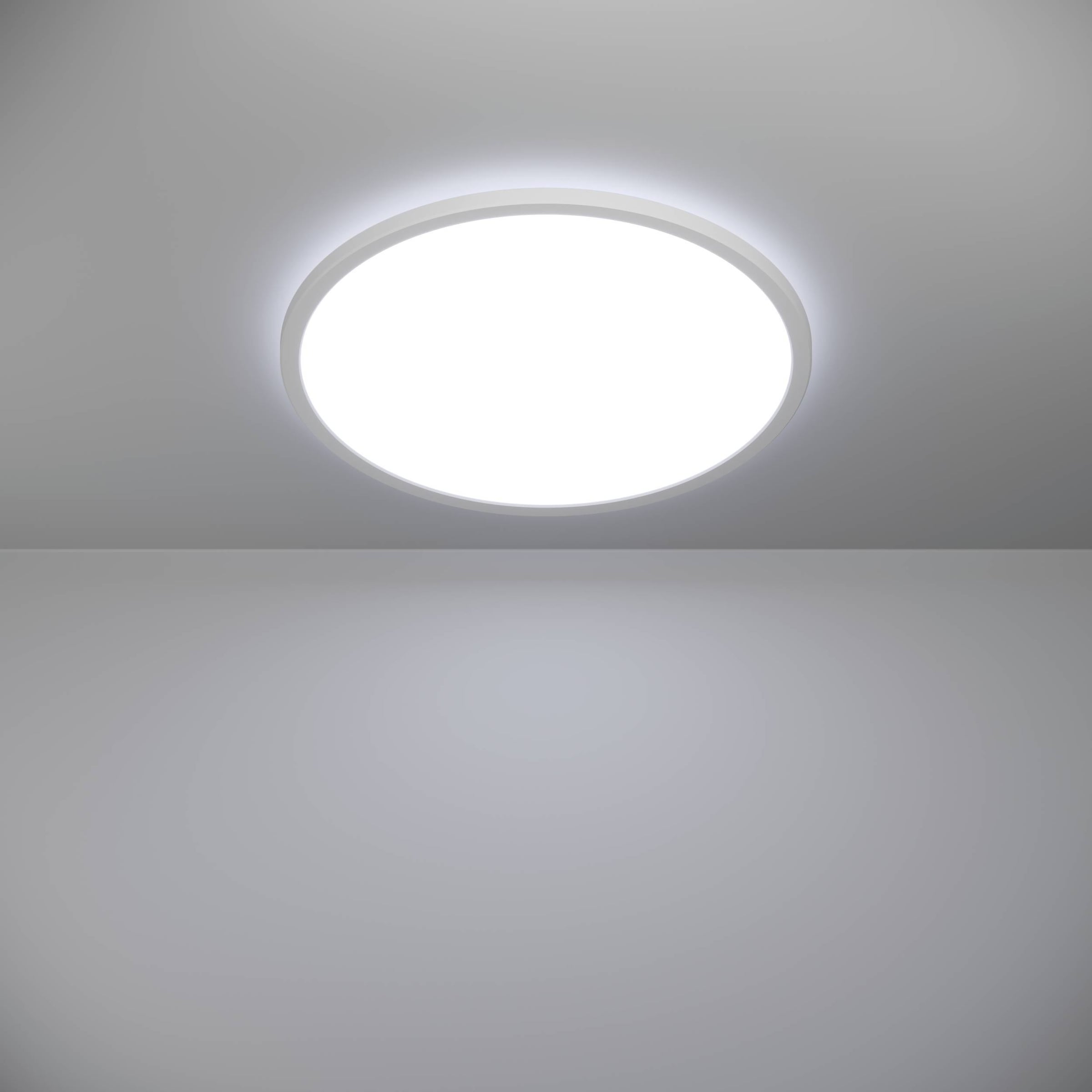 EGLO Deckenleuchte »Rovito-R Deckenlampe, Deckenbeleuchtung, Badlampe, Kunststoff, IP44« LED-Modul 1 Stk. Kaltweiß | Neutralweiß | Warmweiß Wand-/Deckenleuchte - H3,2 x Ø50 cm - weiß - 16,8W inkl.