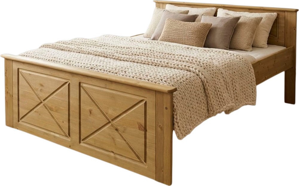 OTTO home Bett »Hugo, Massivholzbett, FSC® zertifiziertes Massivholz« B/T/H: 153/208/84 cm,  aus massiver Kiefer, ohne Lattenrost,140x200 cm, Bettkasten optional