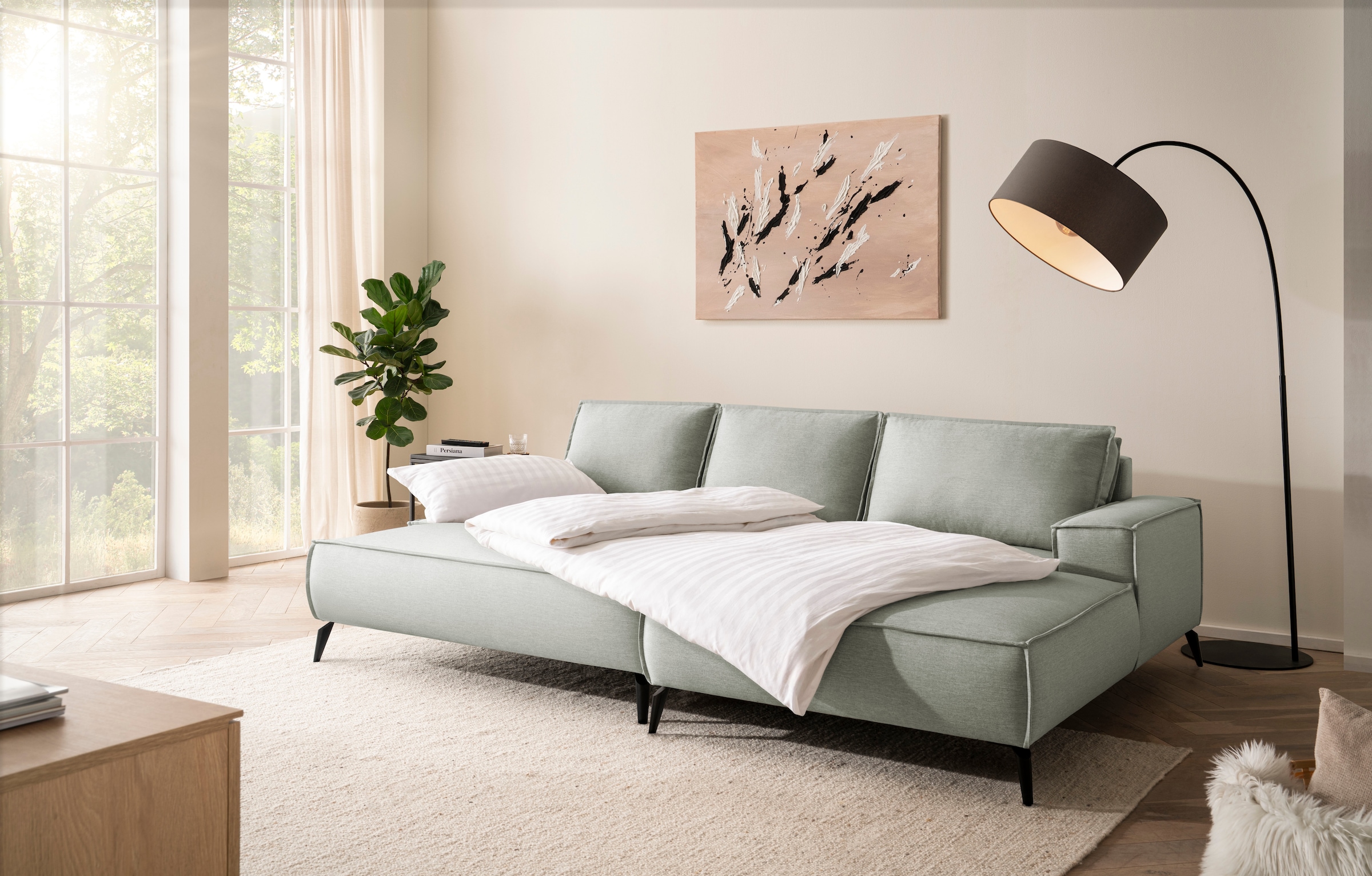 OTTO home Sitzgruppe »TVINNU« Set,  Set, stellbar zum Schlafsofa (Krokodilverbinder)