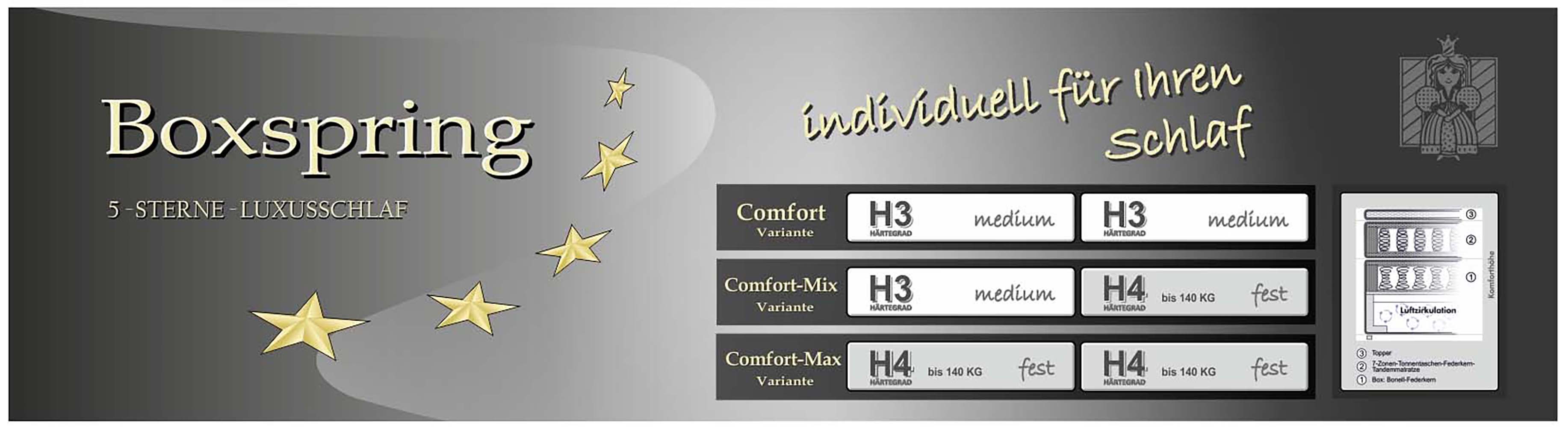 Thumbnail - Jockenhöfer Gruppe Boxspringbett "Hacienda, Breite 180cm,erhältlich in verschiedenen Farben"