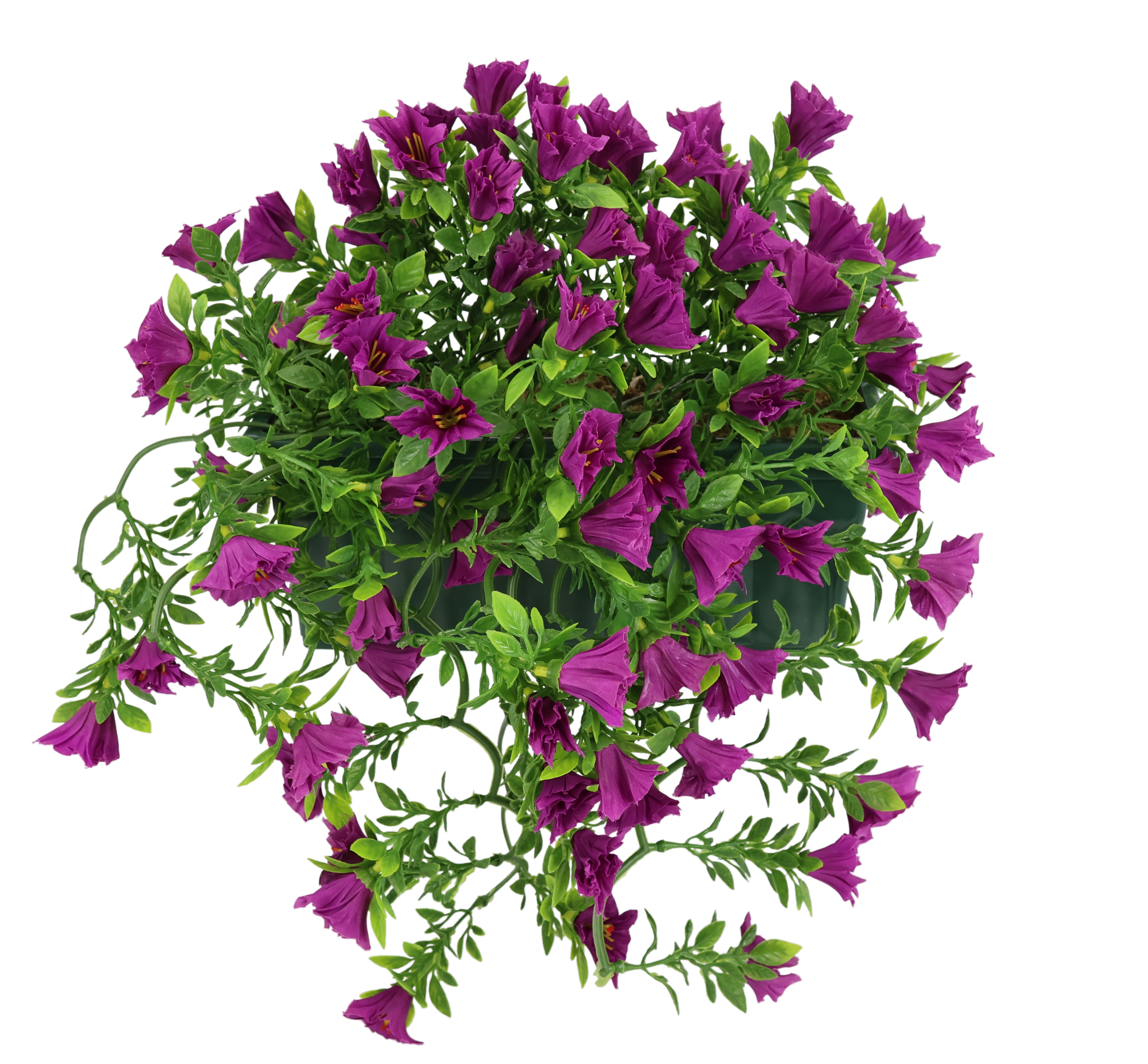 I.GE.A. Kunstblume "Petunienhänger im Kasten 35cm Petunien Pflanze mit Blüten Künstlich" Blume Seidenblume Sommerblüher Seidenblume Kunstpflanzen Petunienranke