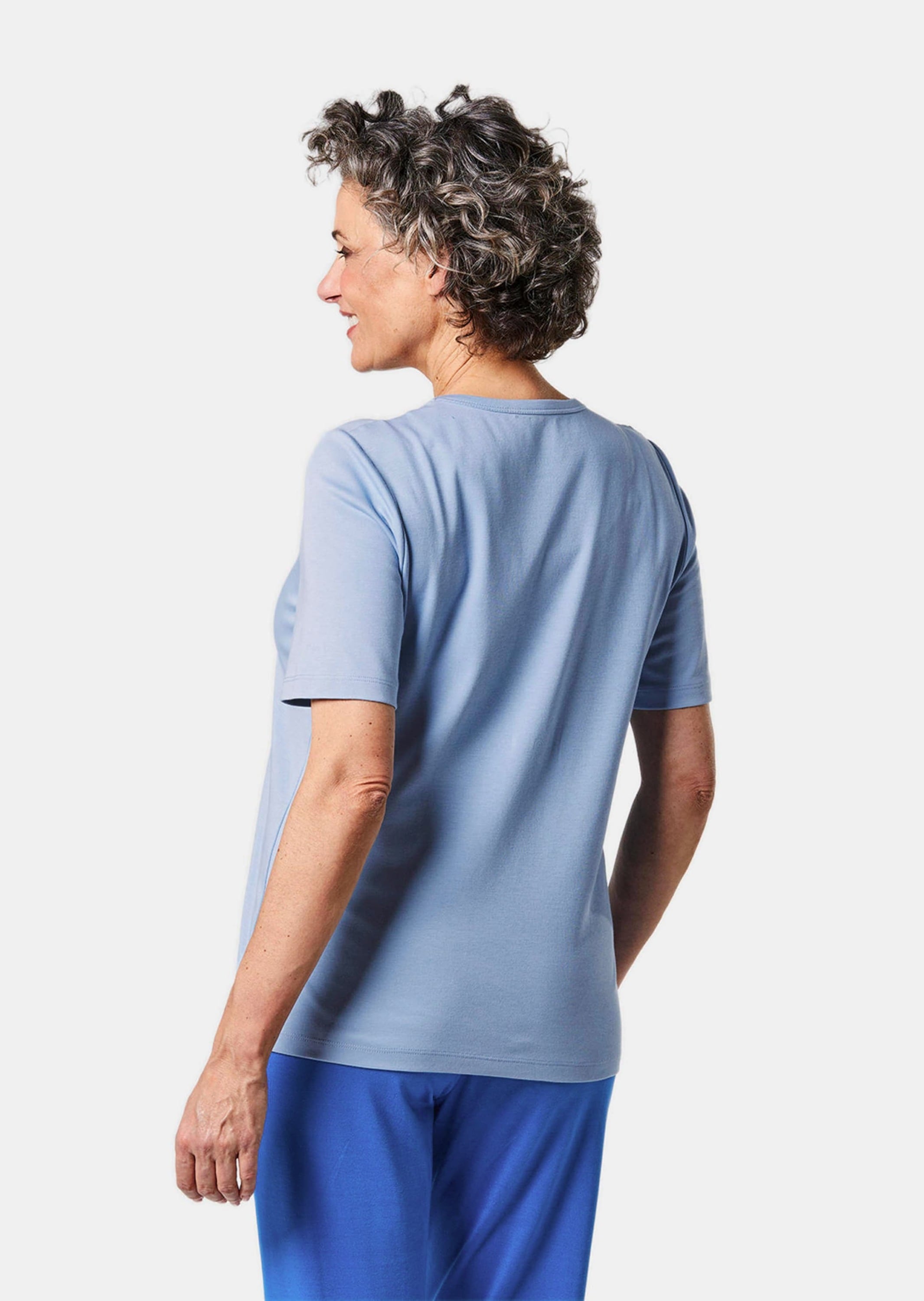 GOLDNER Kurzarmshirt »Edel-T-Shirt mit Rundhalsausschnitt Edel-T-Shirt mit Rundhalsausschnitt«