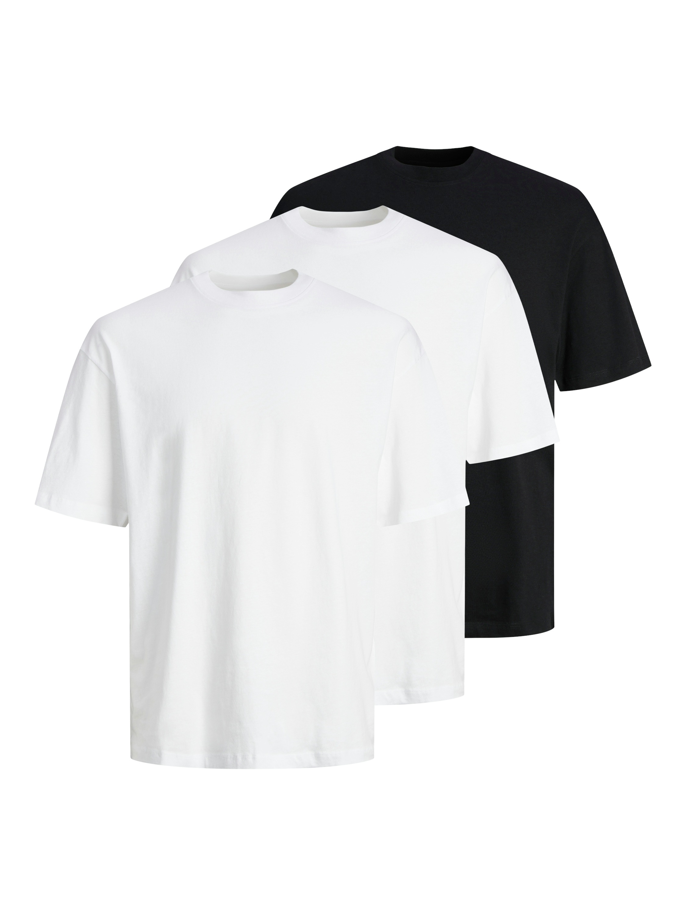 Jack & Jones Kurzarmshirt "JJHUGO LOOSE TEE SS CREW NECK 3PK MP" Baumwolle, günstig online kaufen
