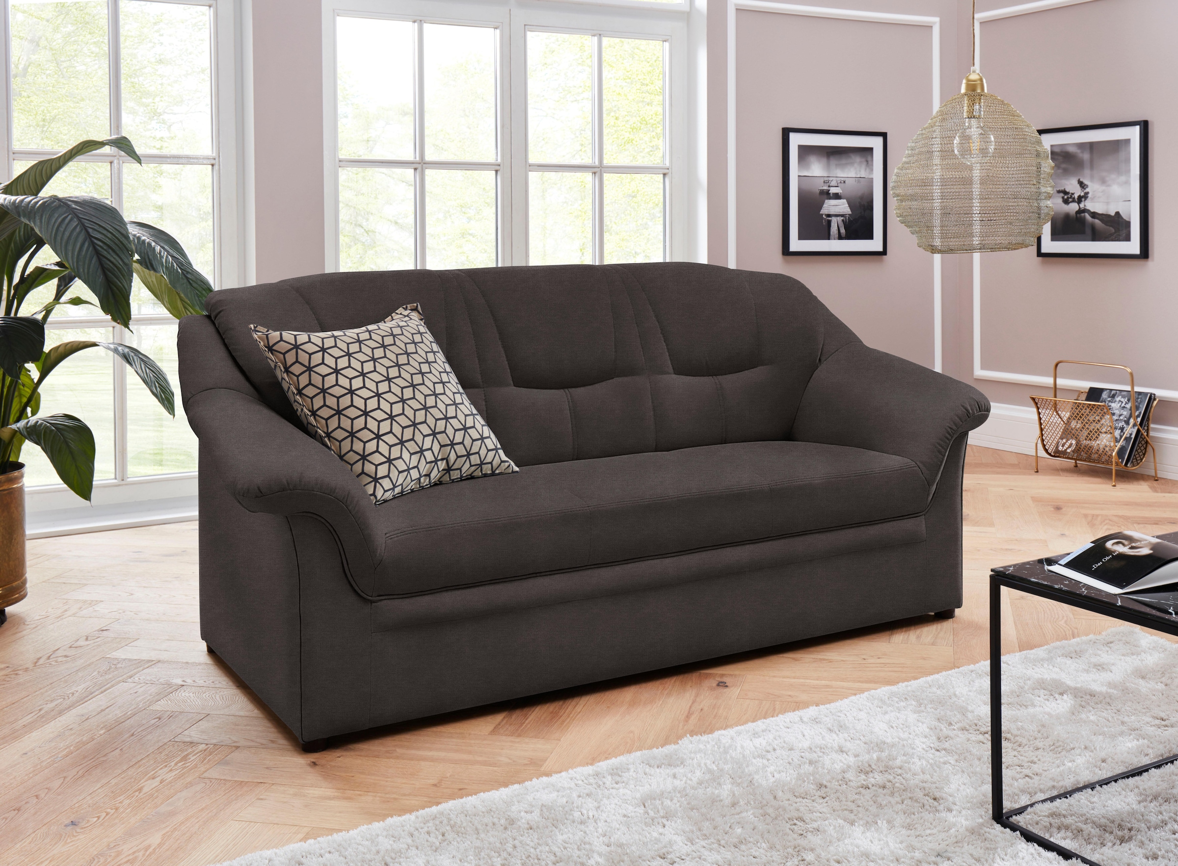 DOMO collection 2,5-Sitzer »Mezia kompakt für kleine Räume, Breite 184cm, komfortabel und zeitlos,«
