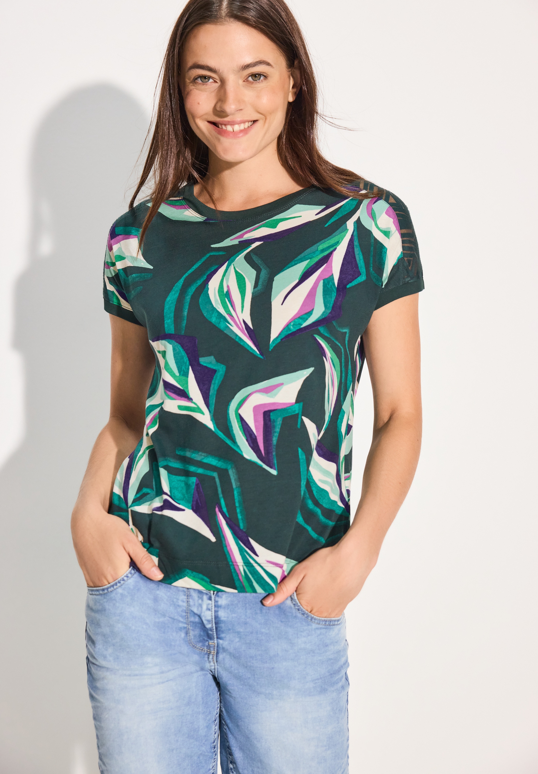 Print-Shirt, mit All-Over Print