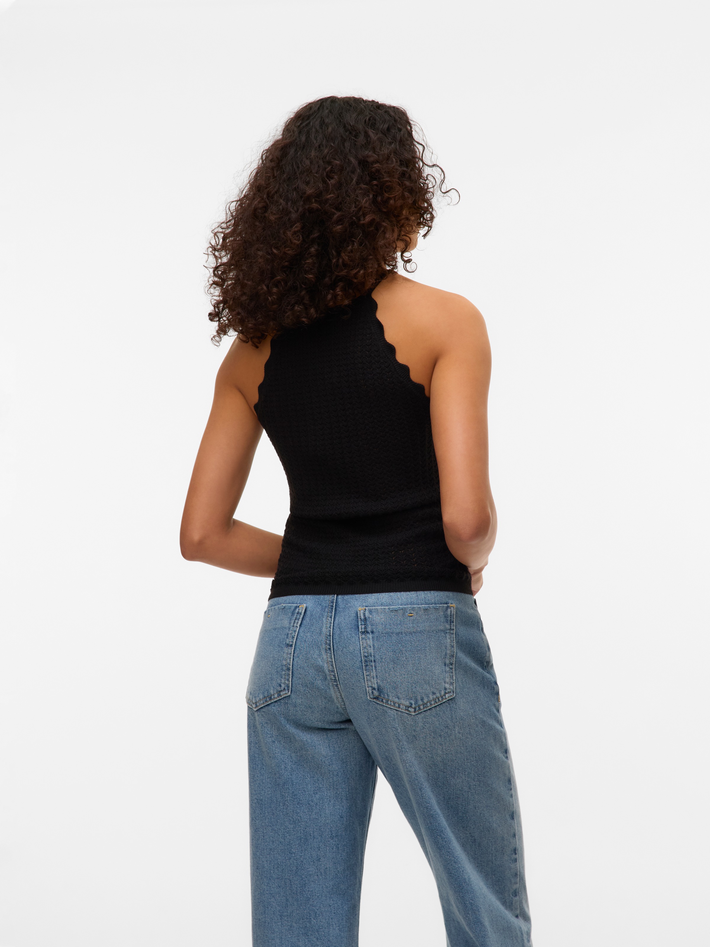 Vero Moda Stricktop »VMPANAMA SL KNIT TOP VMA NOOS«, im tollen Ajour-Strickmuster