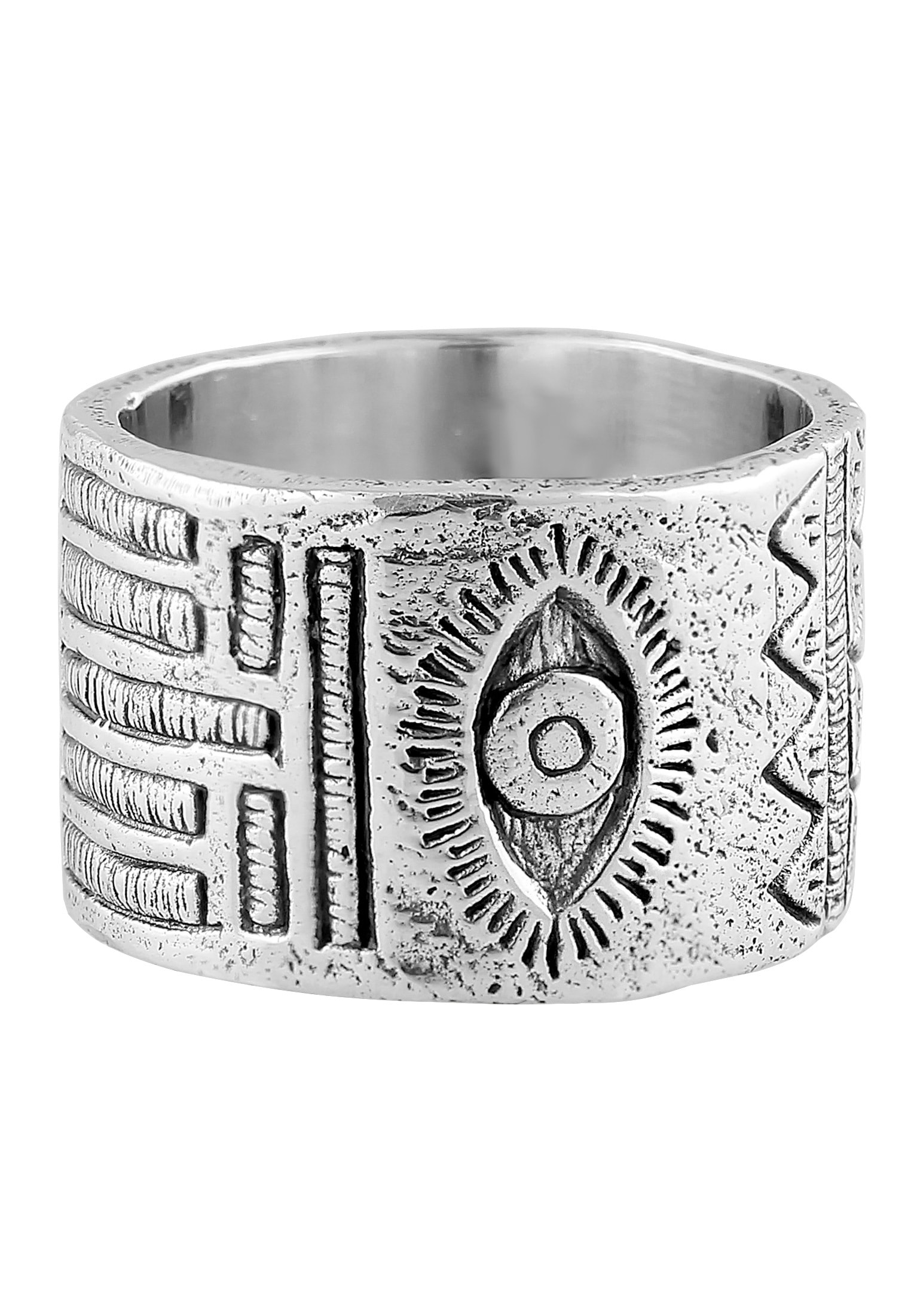 HAZE & GLORY Siegelring »Ring Bandring - Lions Eye 925 Silber«