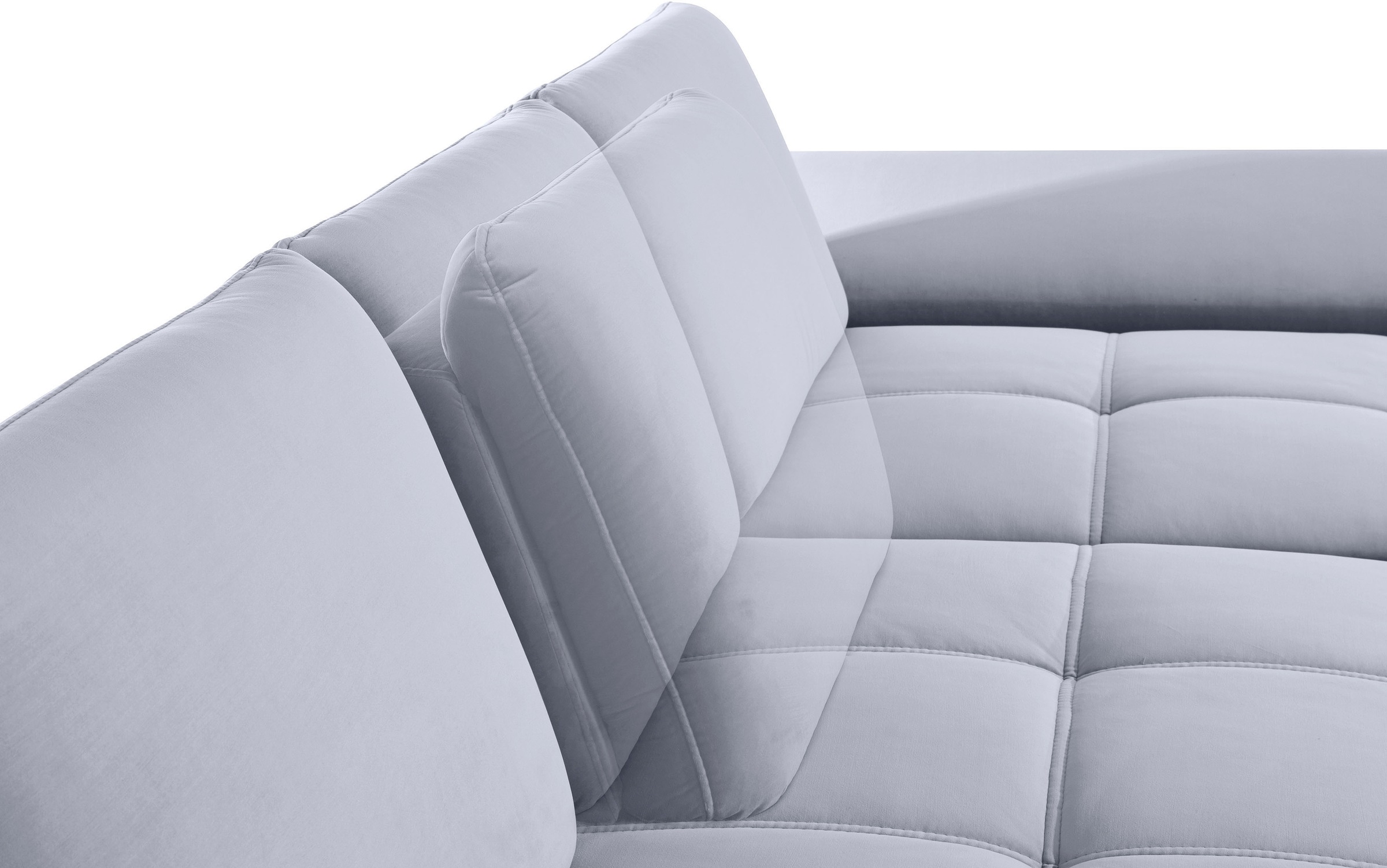 Places of Style Ecksofa Costello, mit Sitztiefenverstellung und Armlehnfunktion, incl. 3 Nierenkissen