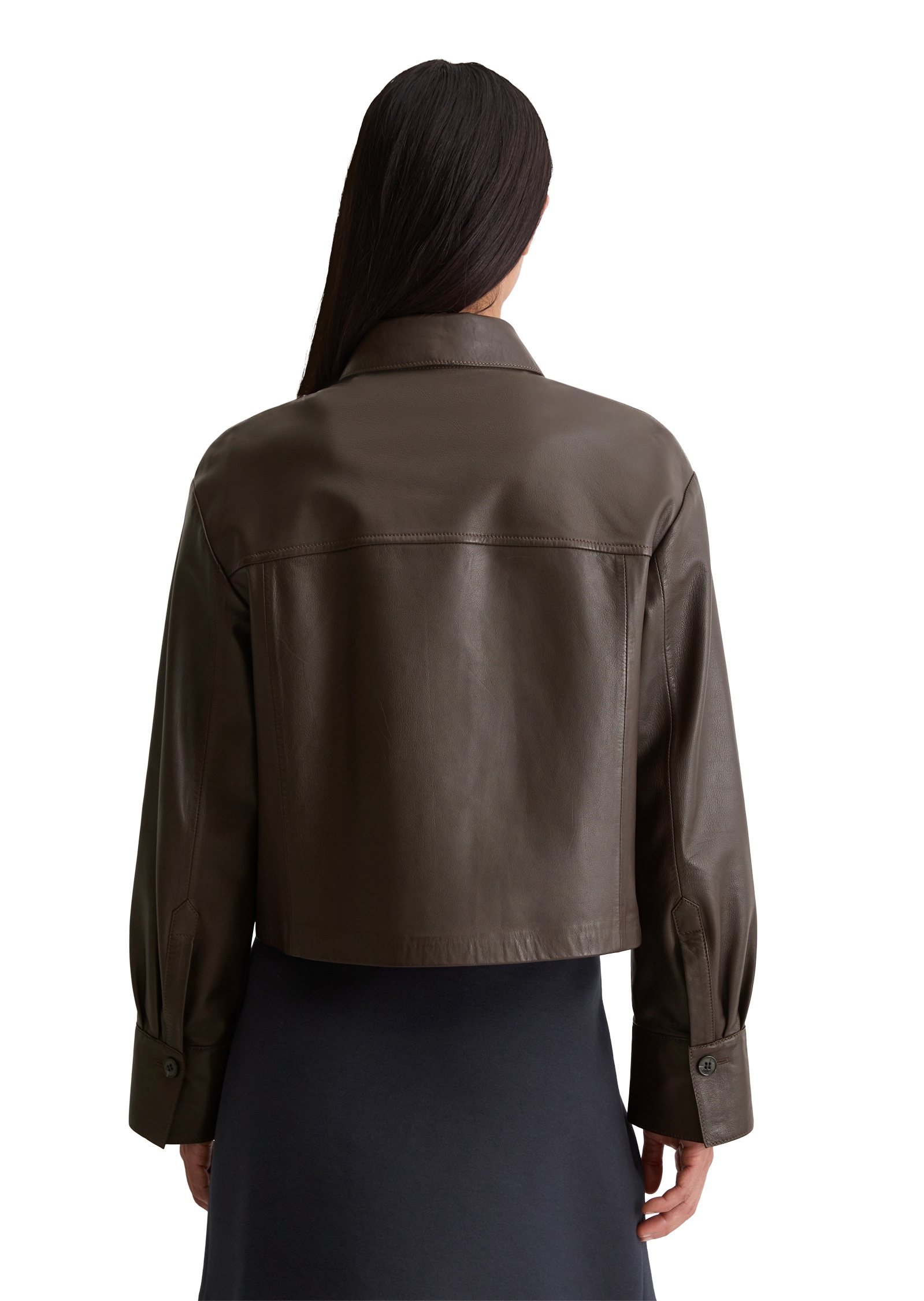 Marc O'Polo Langarmbluse »aus softem Lammleder«