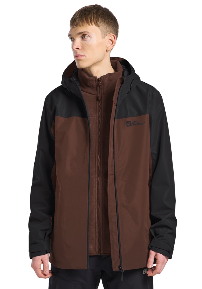 Jack Wolfskin 3-in-1-Funktionsjacke »MOONRISE 3IN1 JKT W«, mit Kapuze, 3in1, atmungsaktiv, Übergangsjacke