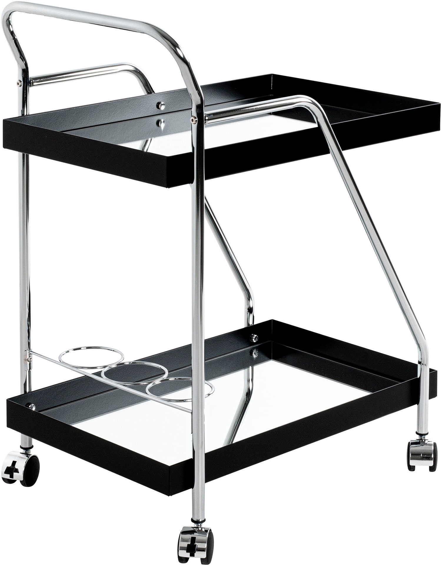 HAKU Servierwagen »Dinett, Kaffeetisch, Küchenwagen, Serviertisch, Teewagen, Trolley« 1 Stk. tlg. rechteckig - aus Metall Silber B/T/H 62/46/84 cm